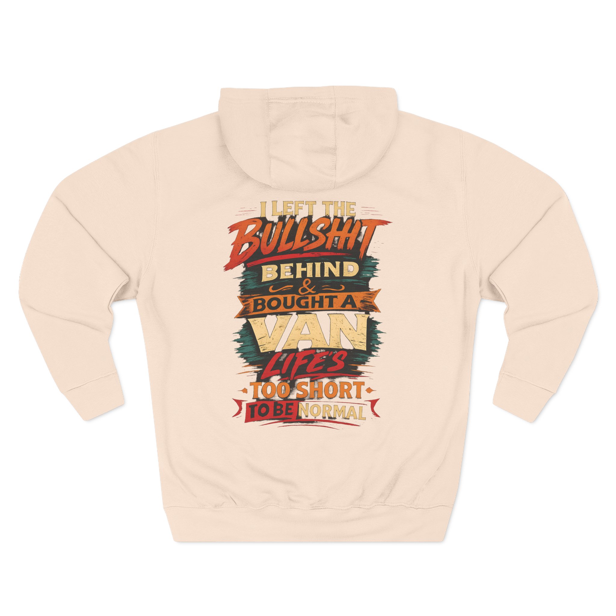 Three-Panel Fleece Hoodie - "I Left The Bullshit" Design F**K-Line