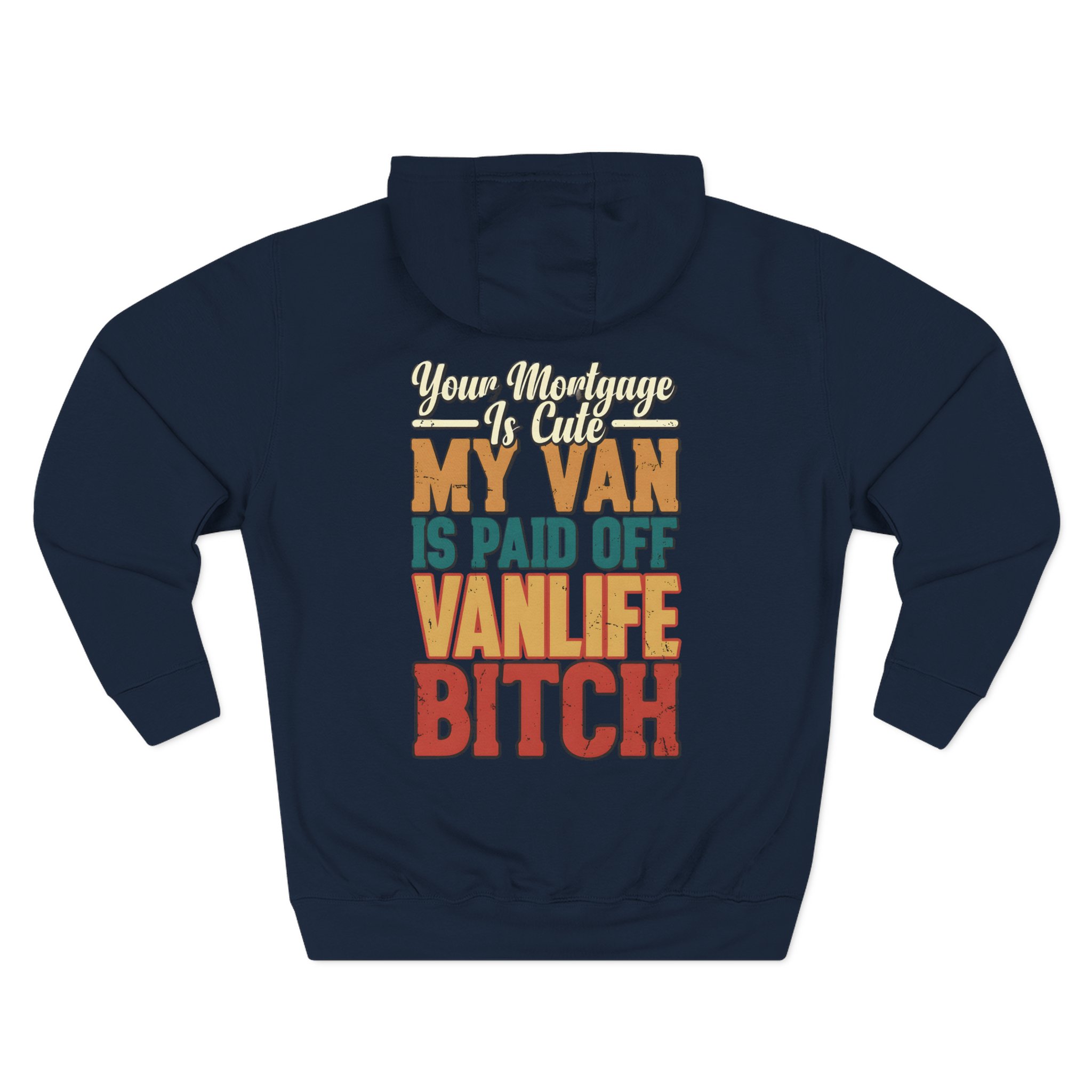 Three-Panel Fleece Hoodie - "Your Mortgage Is Cute" Design F**K-Line
