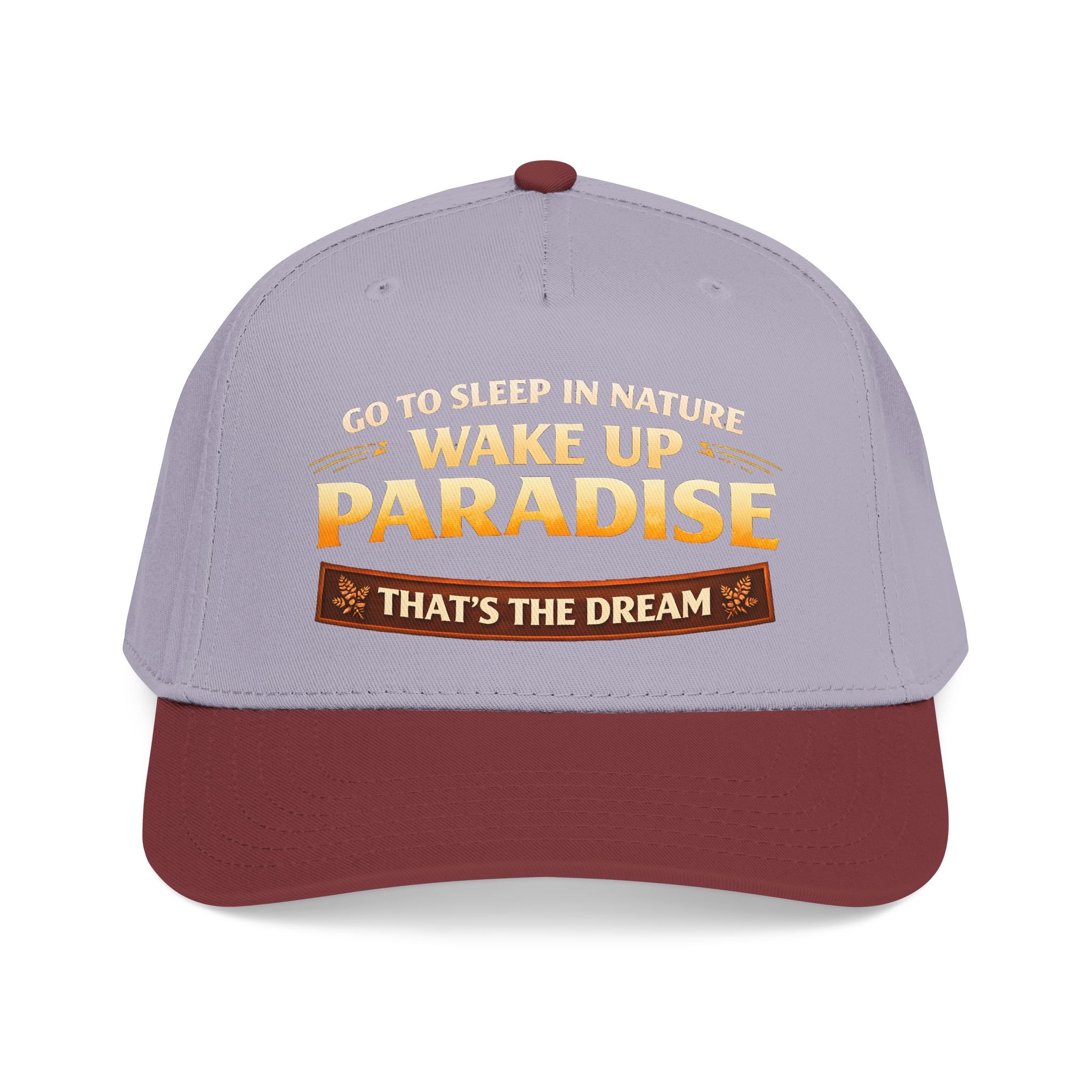 Baseball Cap - "Go sleep Nature-Wake Up Paradise" Design Scenic-Line