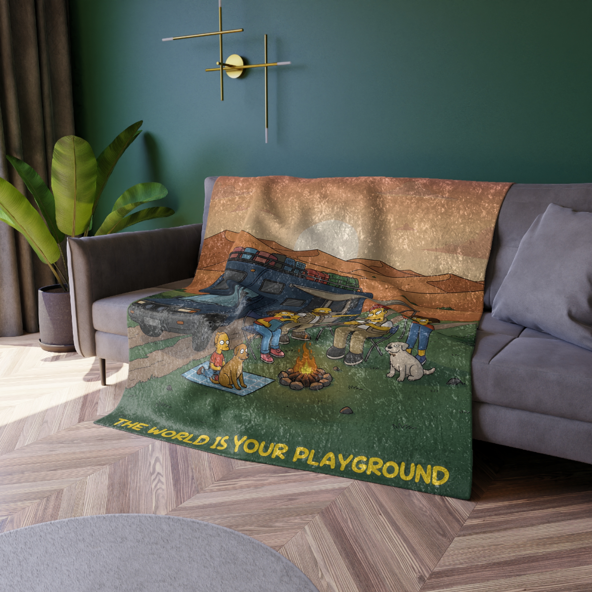 4484272030116306744_2048.jpeg Crushed Velvet Blanket —"The World Is Your playground" Design Sitcom-Line (Campervan)
