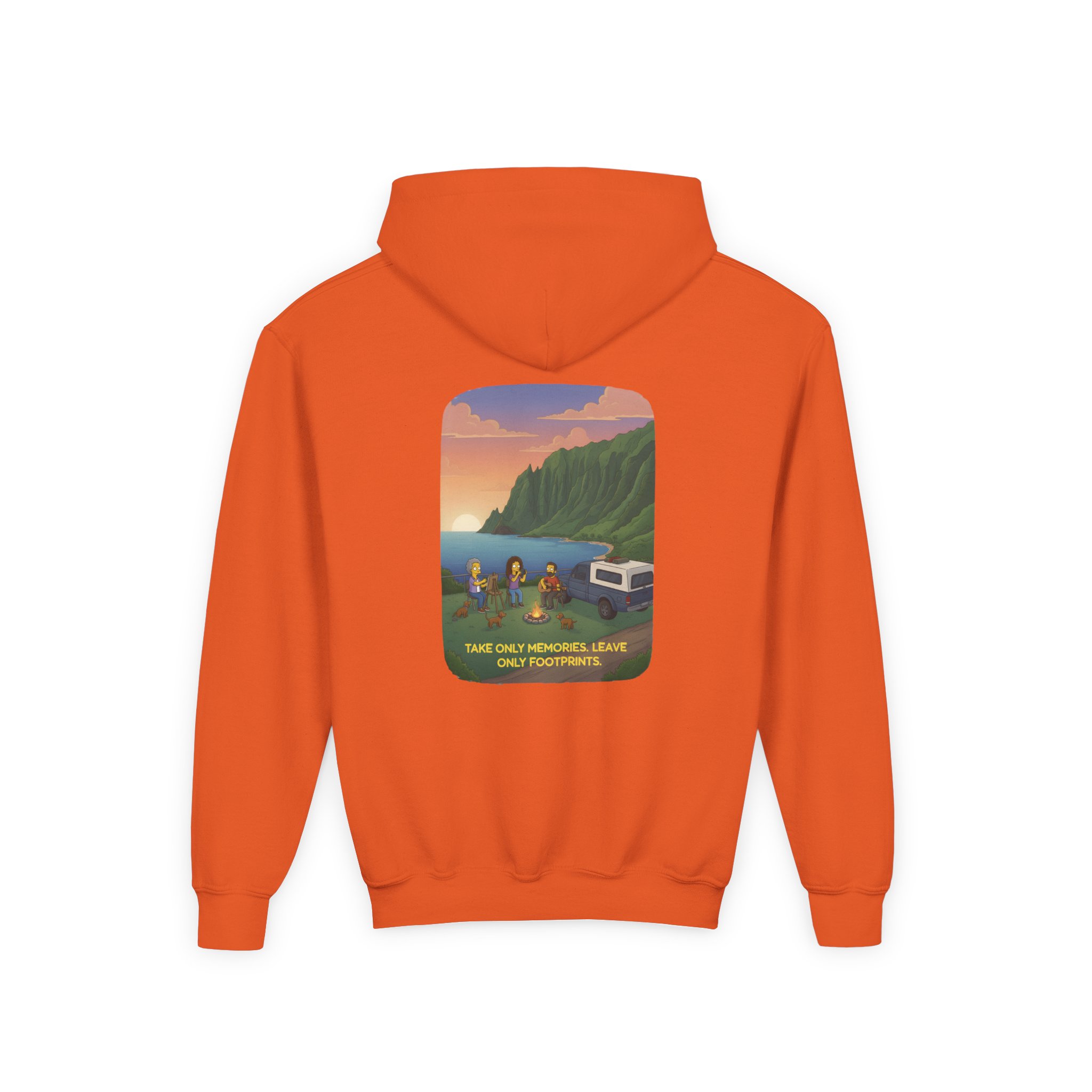 Youth Hoodie(Gildan) – "Take Only Memories-Leave Only Footprints (Design Sitcom-Line)