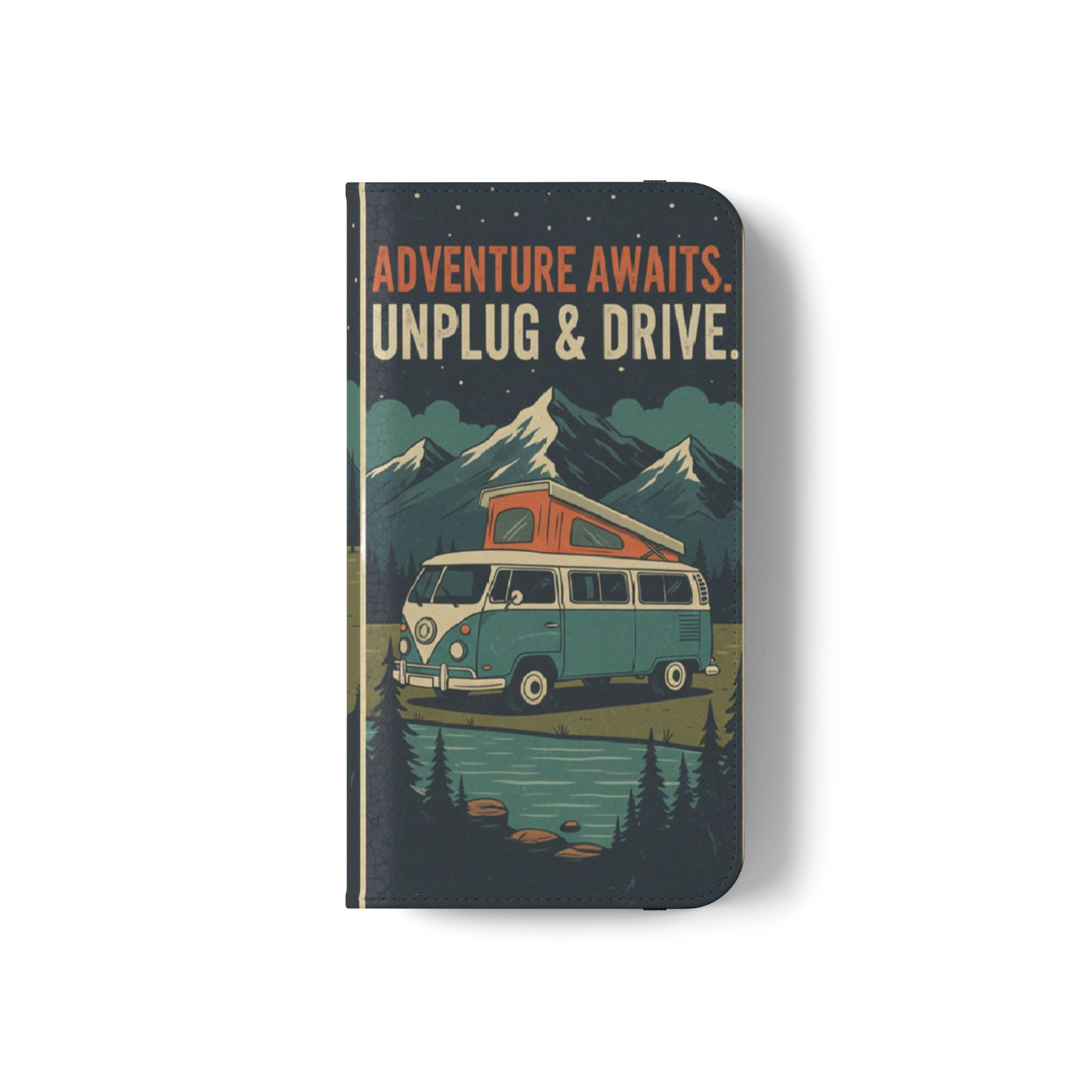 Flip Phone Case — "Fuel Your Journey, Not the Wifi" Wallet Cover