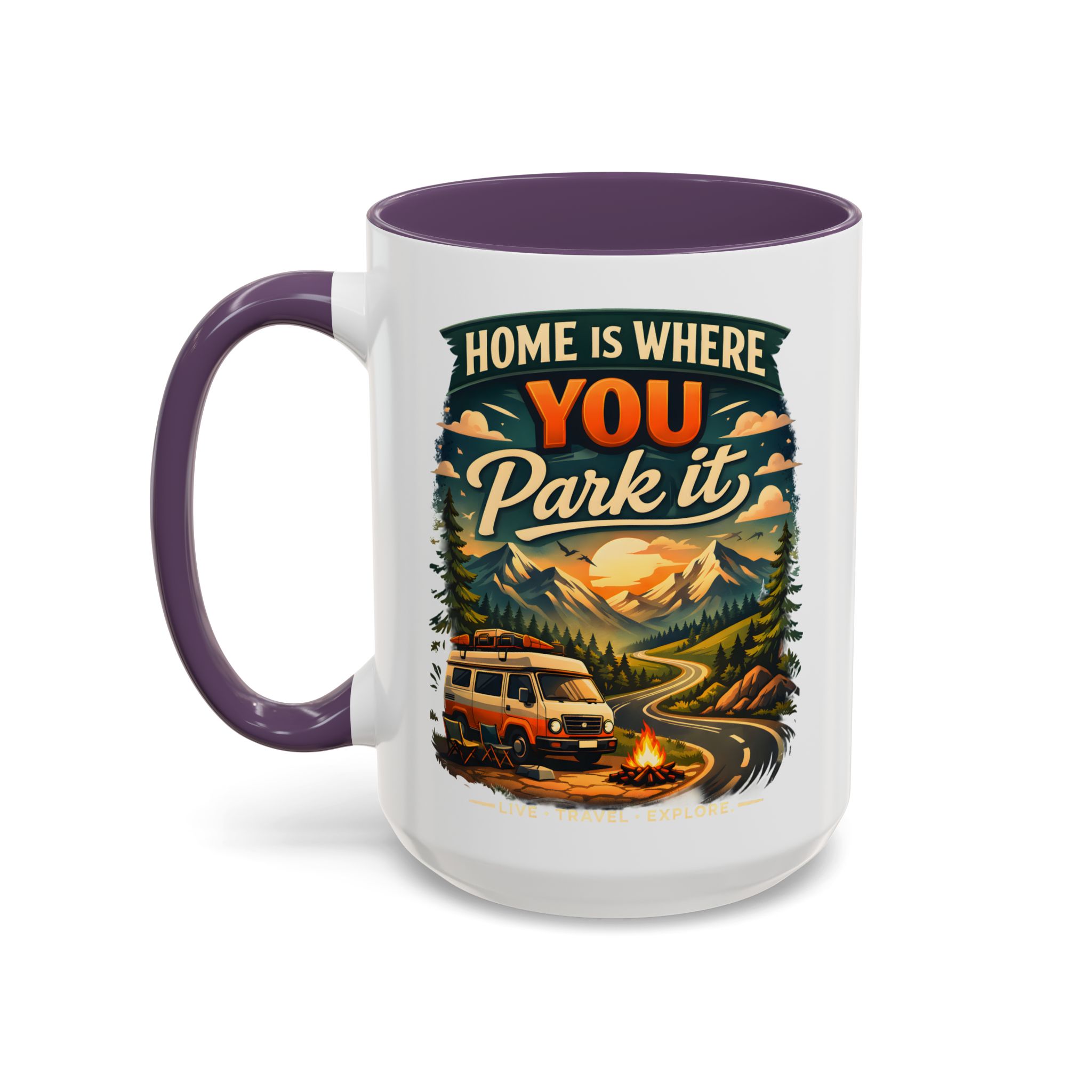 4508182657307439126_2048.jpeg Accent Coffee Mug (11, 15oz) — "Home Is Where You Park It" Design Scenic-Line