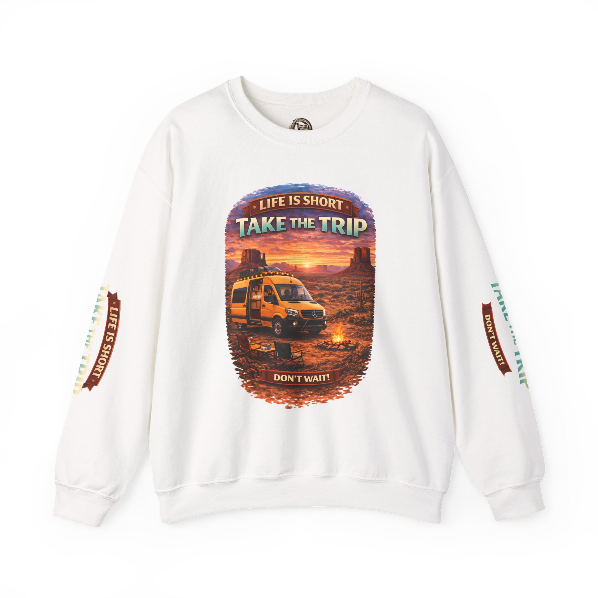 4512142494067206271_2048.jpeg Unisex Heavy Blend™ Crewneck Sweatshirt — "Life Is To Short-Take The Trip" Design Scenic-Line
