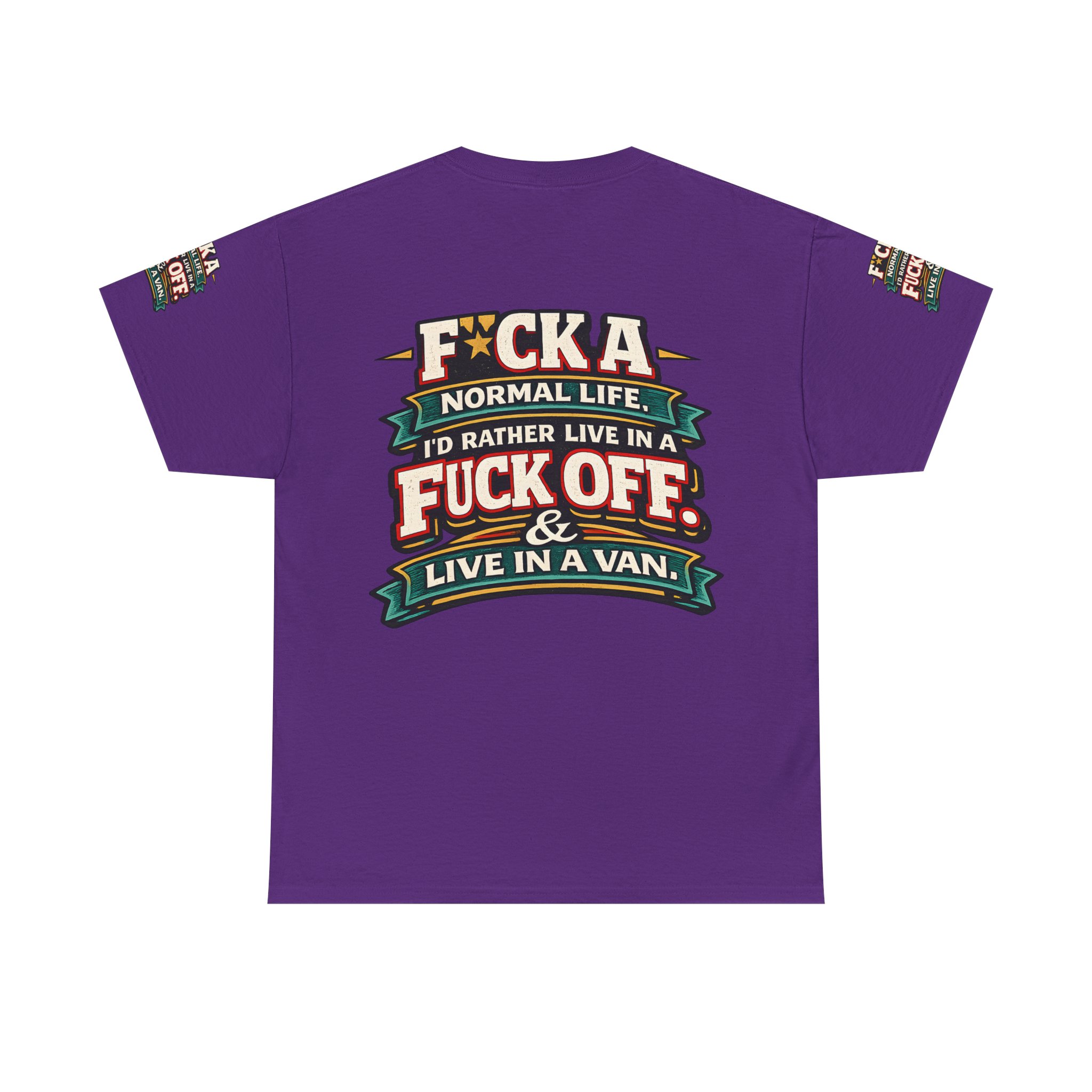 Unisex Heavy Cotton Tee — "Fuck A Normal Life" Design F**K-Line