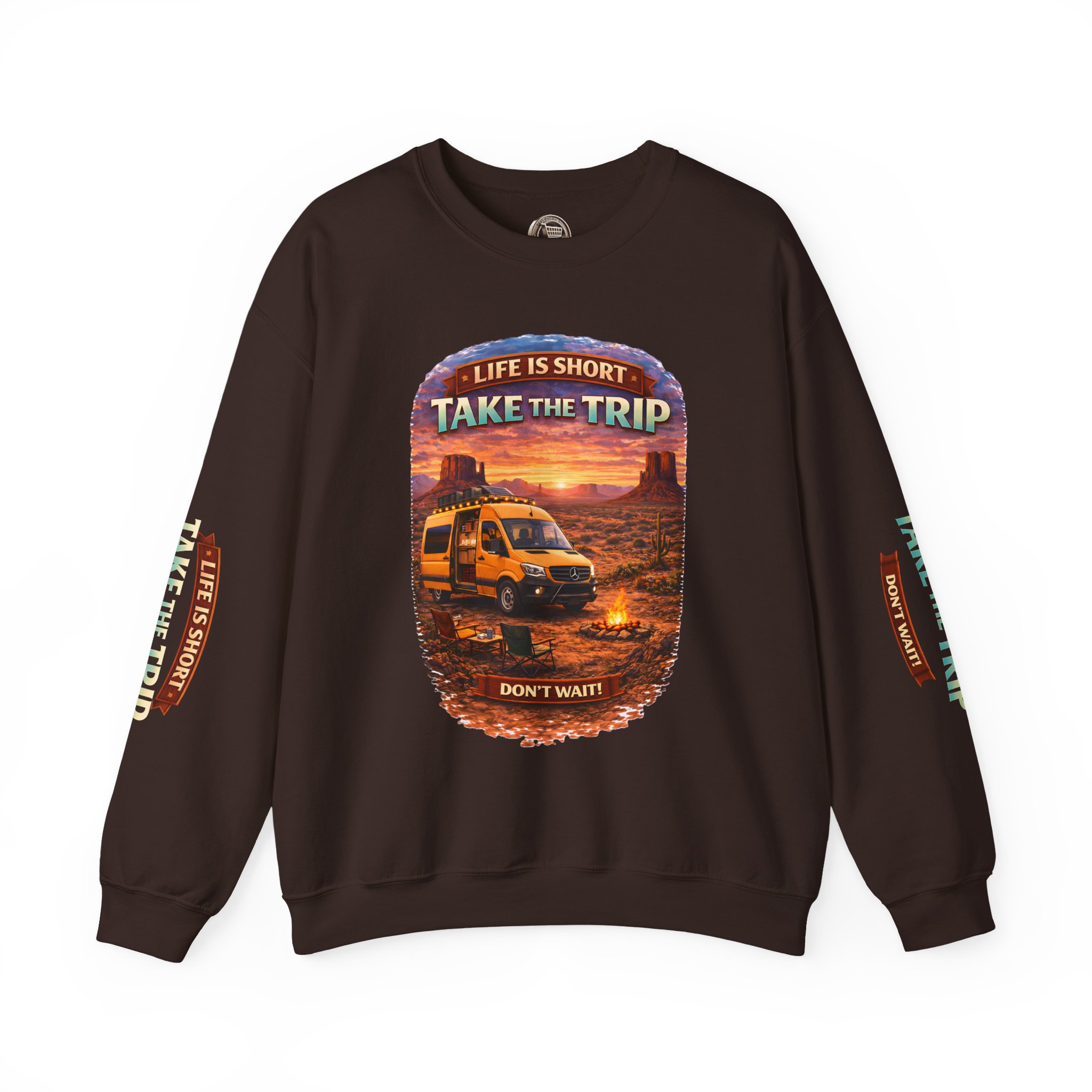 4531830746478143887_2048.jpeg Unisex Heavy Blend™ Crewneck Sweatshirt — "Life Is To Short-Take The Trip" Design Scenic-Line