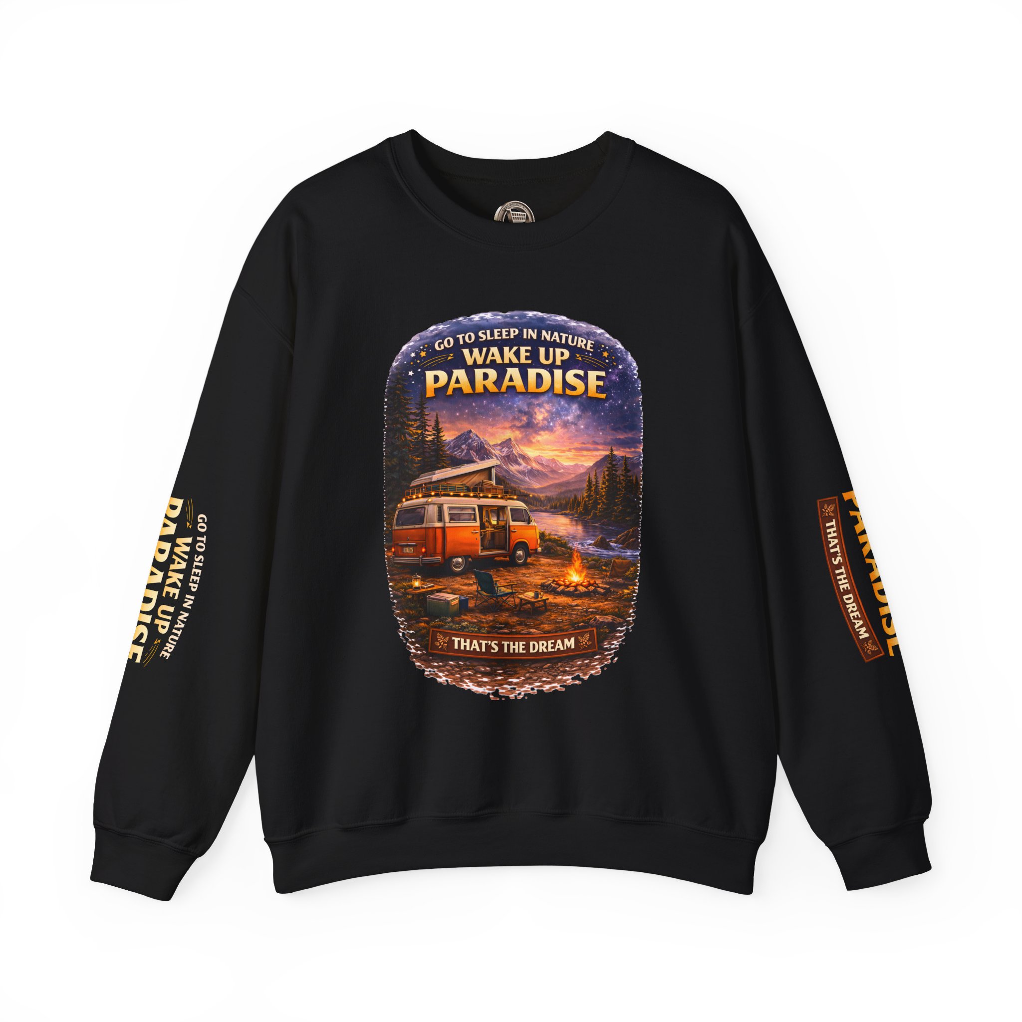 Unisex Heavy Blend™ Crewneck Sweatshirt — "Go To Sleep Nature " Design Scenic-Line