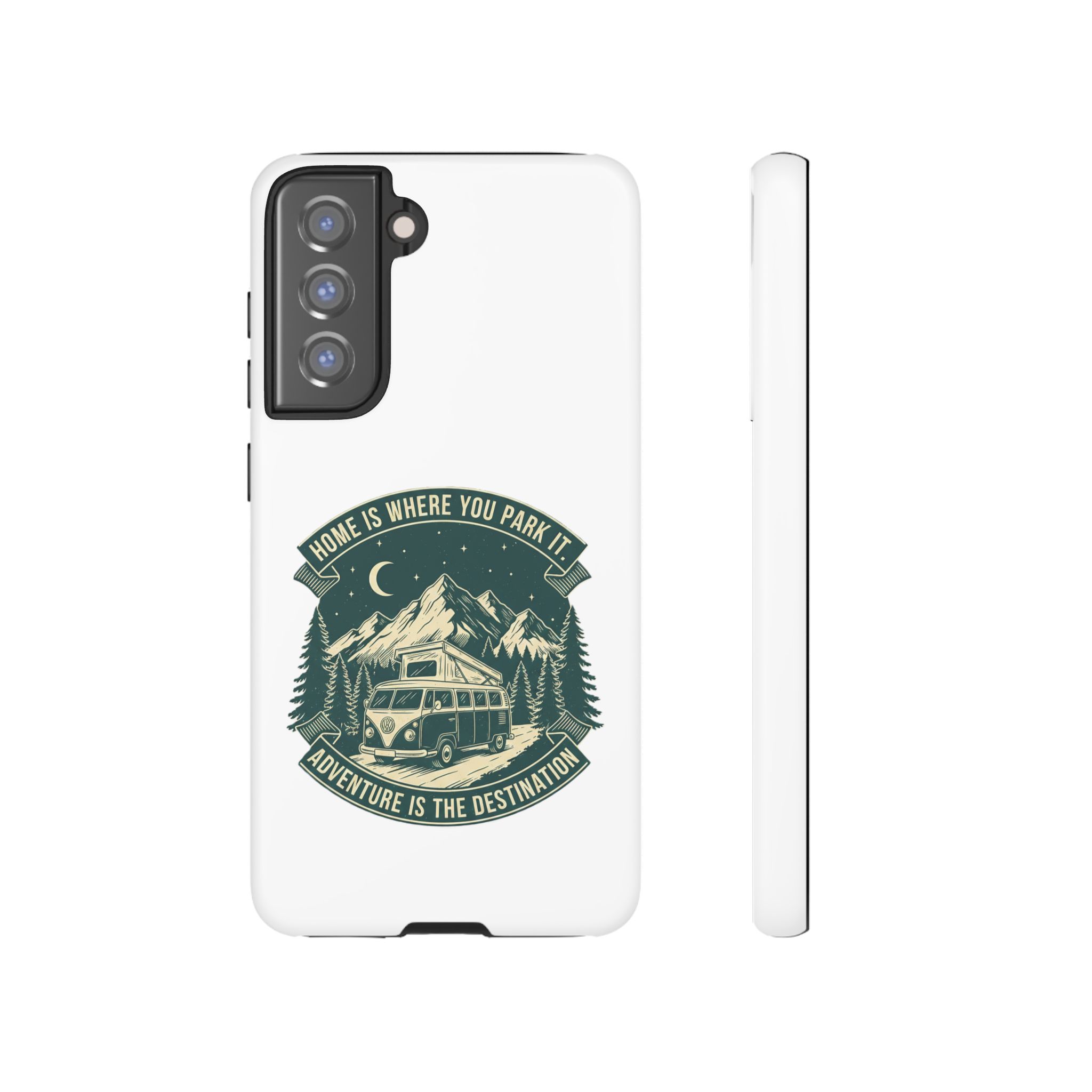 Phone Case — "Home Is Where You Park It-Adventure is the destination" Camper Van Design