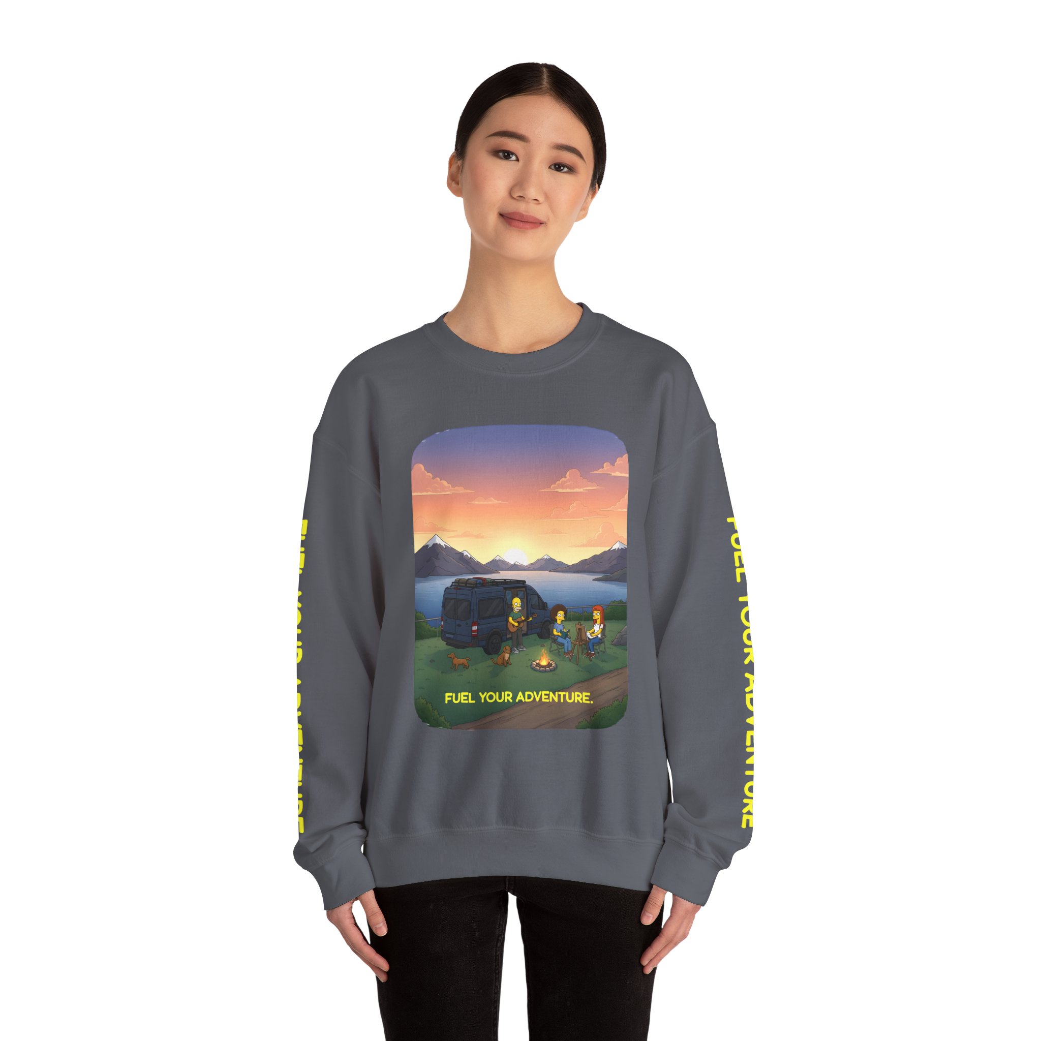 4569765556146715893_2048.jpeg Unisex Heavy Blend™ Crewneck Sweatshirt — "Fuel Your Adventure" Design Sitcom-Line