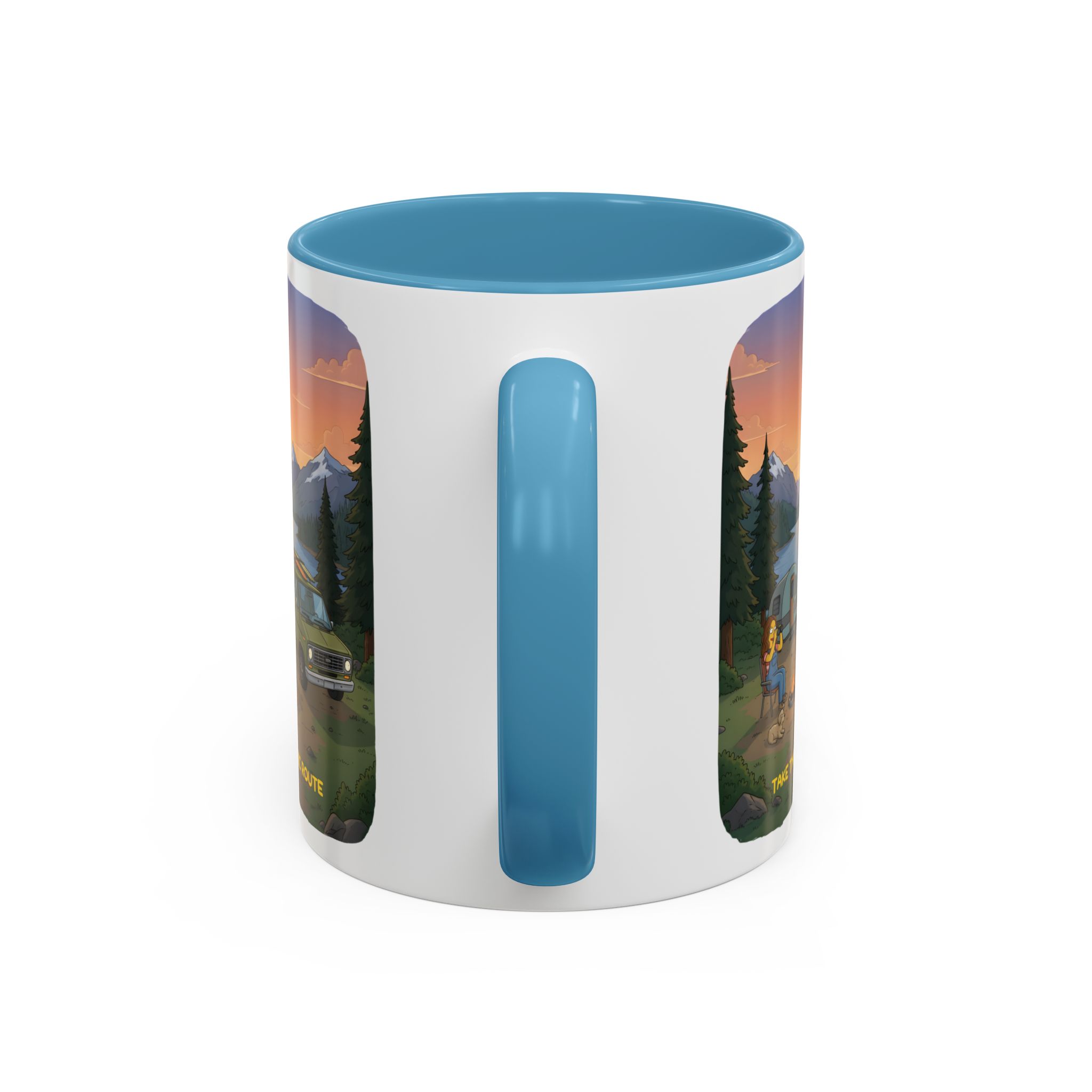 4607479432632100658_2048.jpeg Accent Coffee Mug (11, 15oz) — "Take The Scenic Route" Design Sitcom-Line