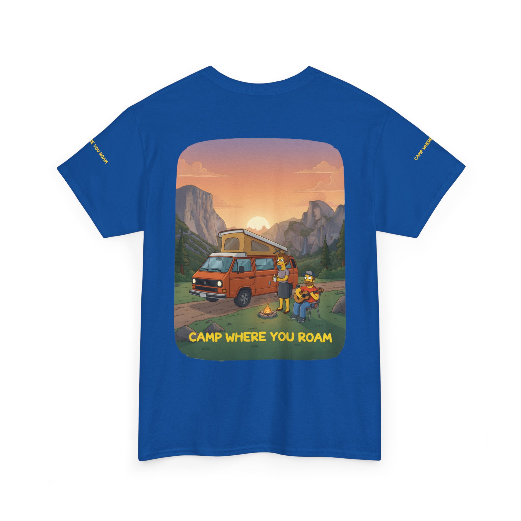 Unisex Heavy Cotton Tee — "Camp Where You Roam" Design Sitcom-Line