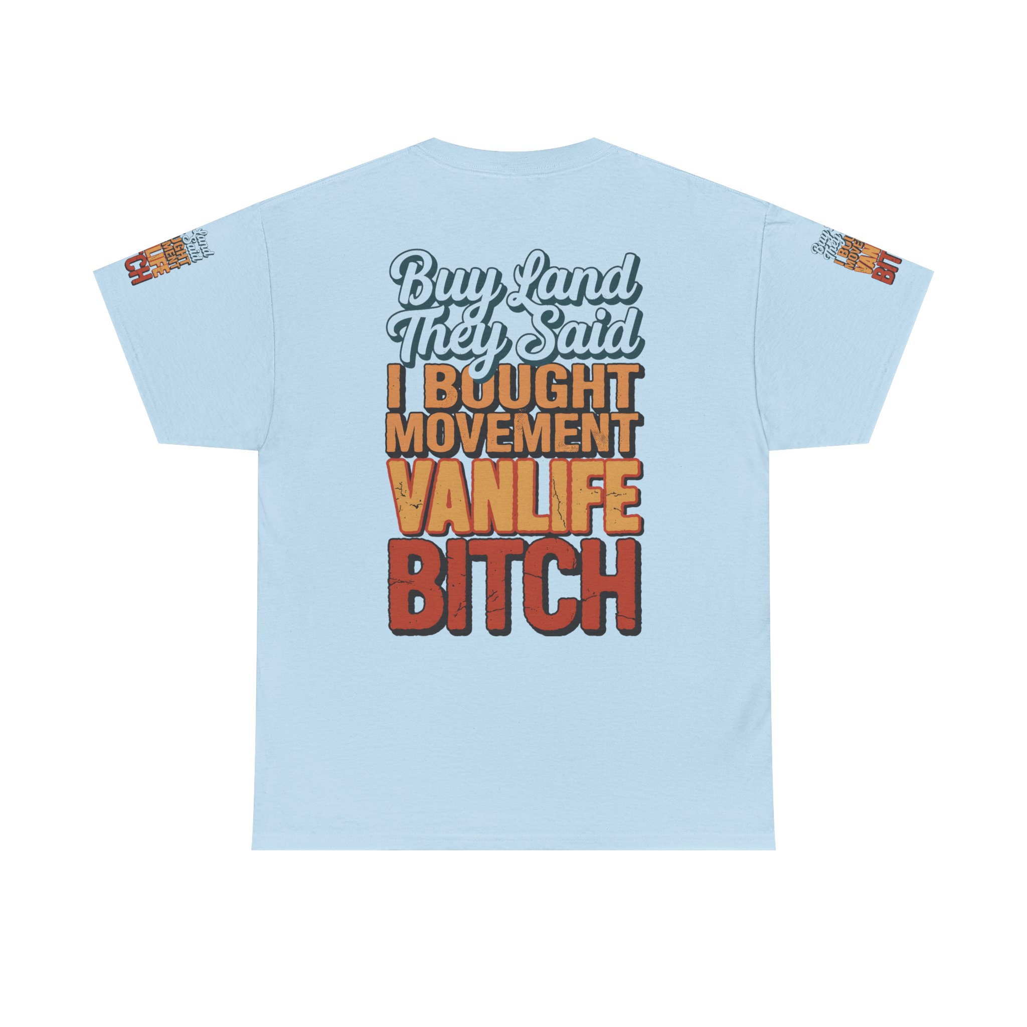 Unisex Heavy Cotton Tee — "Buy Land They Said" Design F**K-Line