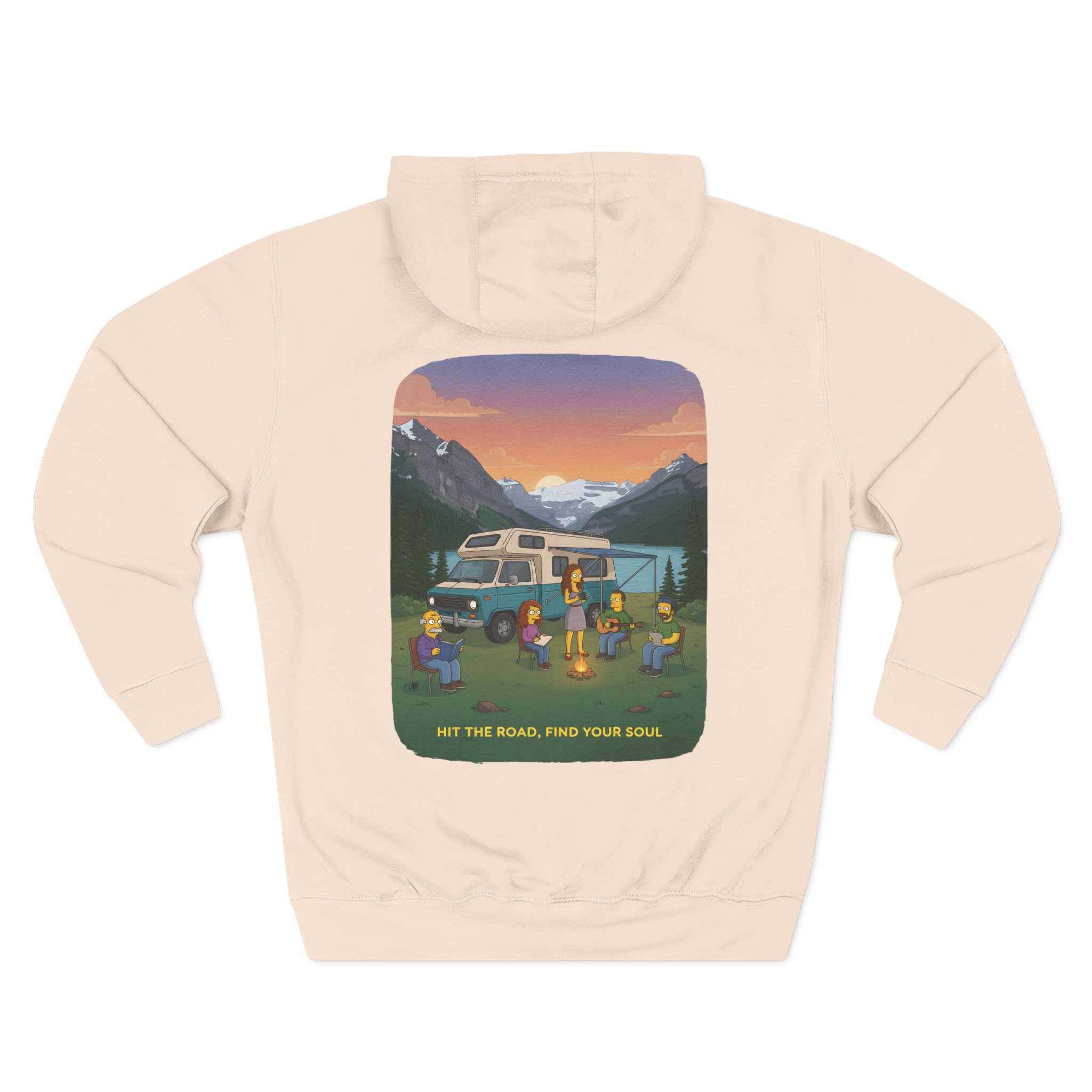 4641596044611033659_2048.jpeg Three-Panel Fleece Hoodie - "Hit The Road-Find Your Soul" Design Sitcom-Line