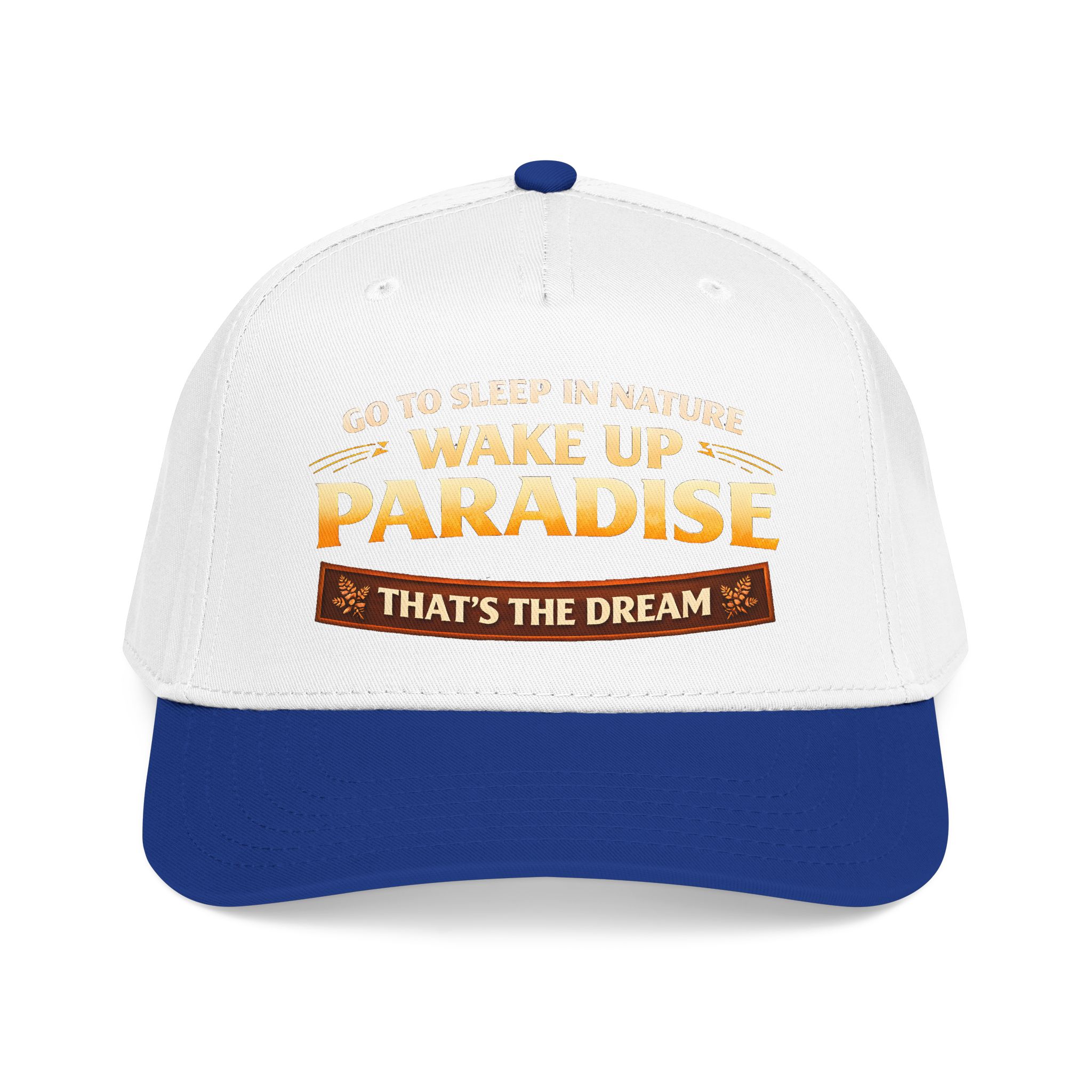 Baseball Cap - "Go sleep Nature-Wake Up Paradise" Design Scenic-Line