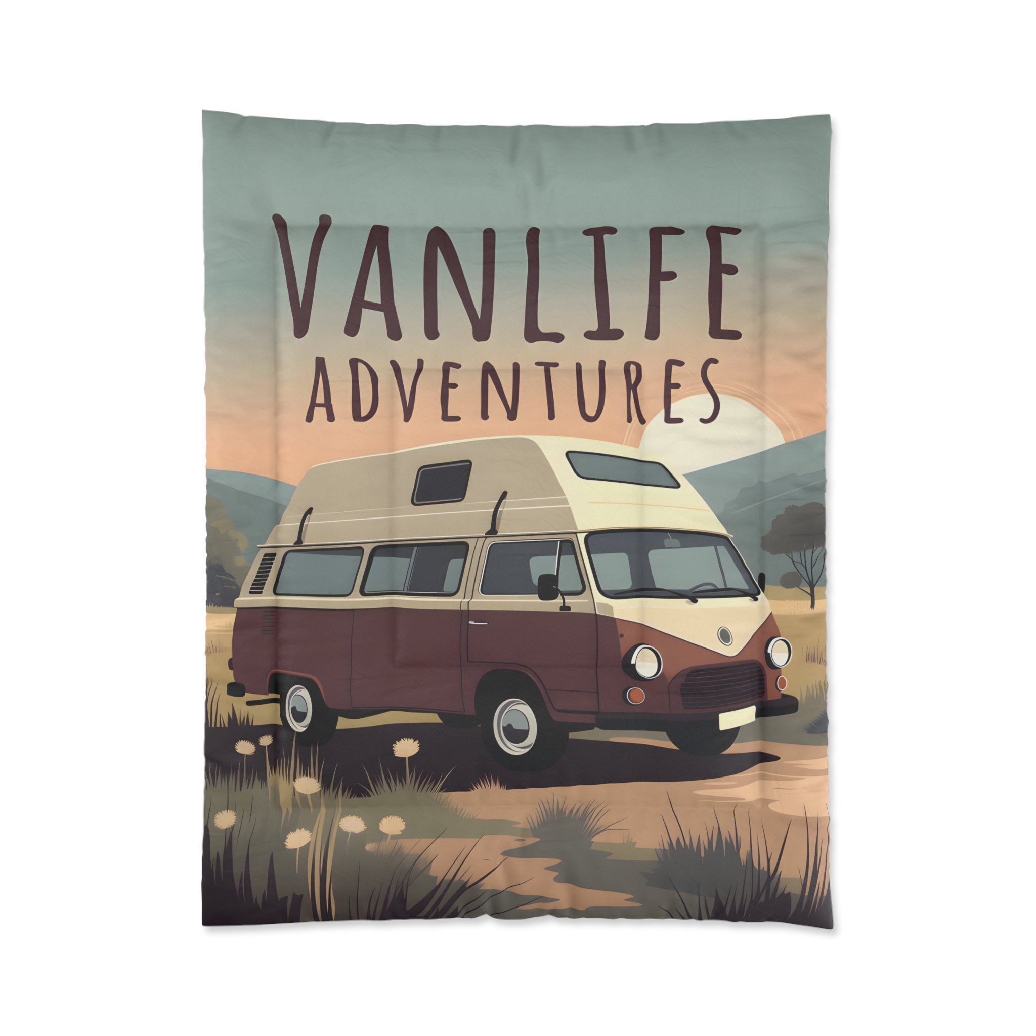 4651892564312354619_2048.jpeg Comforter — "Vanlife Adventures" Retro Camper Van Bedding