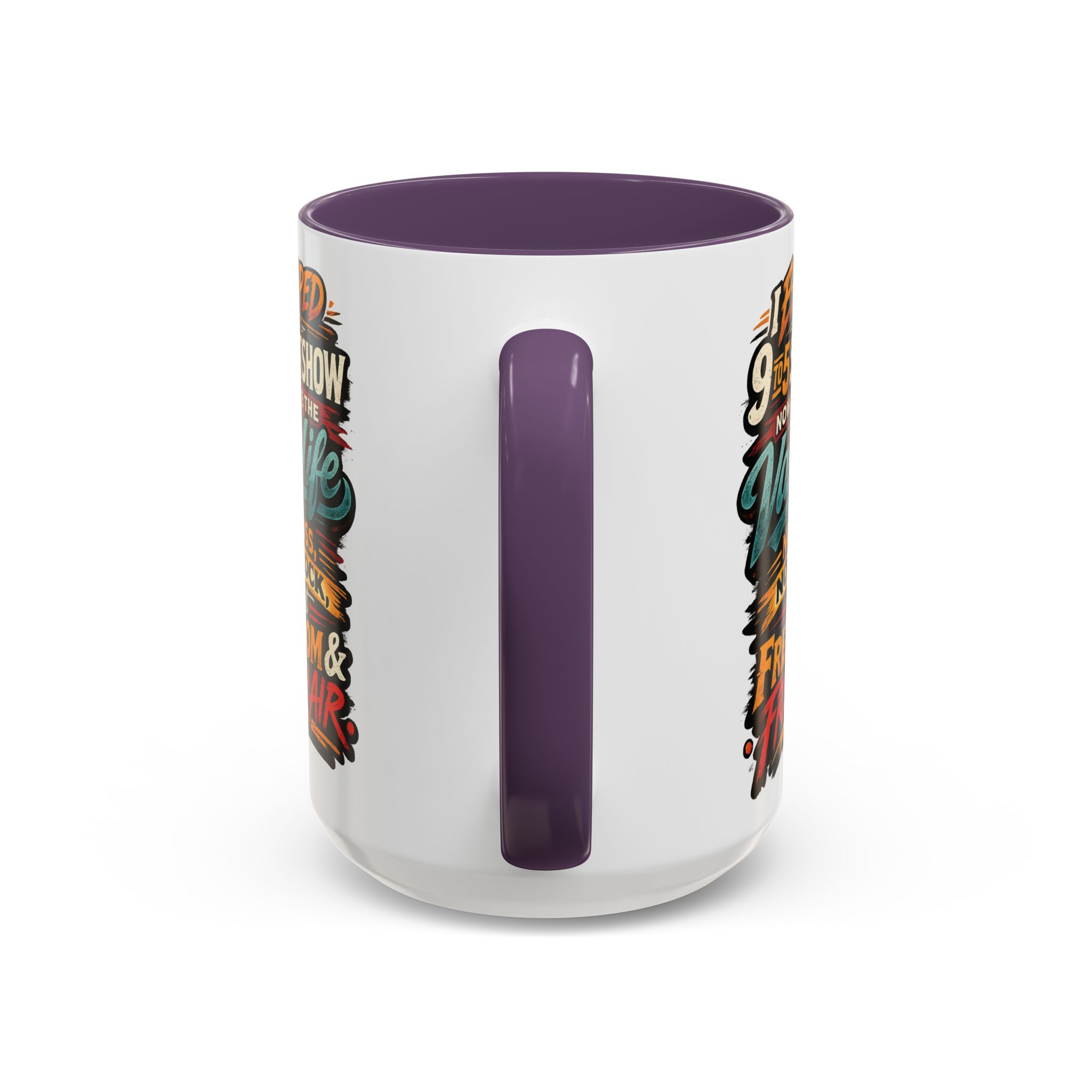 4675523996032234776_2048.jpeg Accent Coffee Mug (11, 15oz) — "I Escaped The 9 To 5" Design F**K-Line