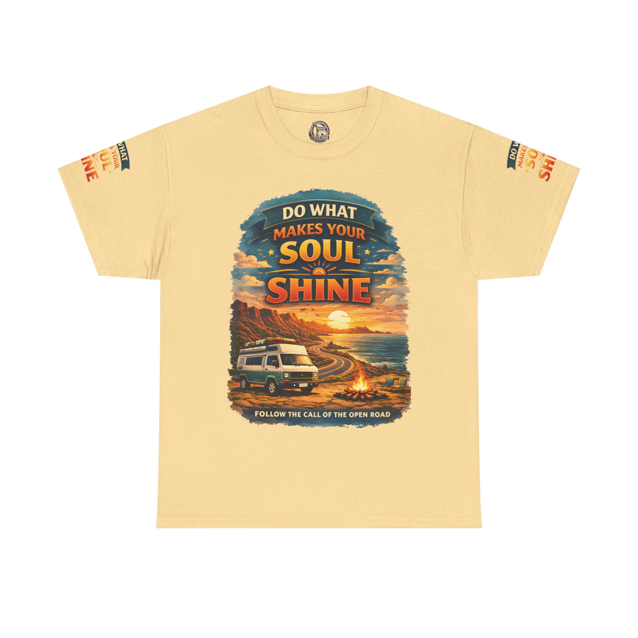 Unisex Heavy Cotton Tee — "Do What Makes Your Soul Shine" Design Scenic-Line