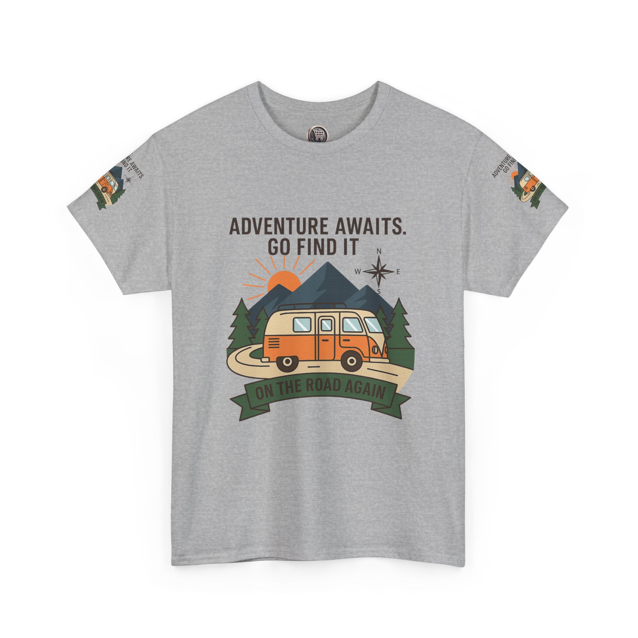 4682662223394390533_2048.jpeg Unisex Heavy Cotton Tee — 'Adventure Awaits. Go Find It' Camper Van T‑Shirt