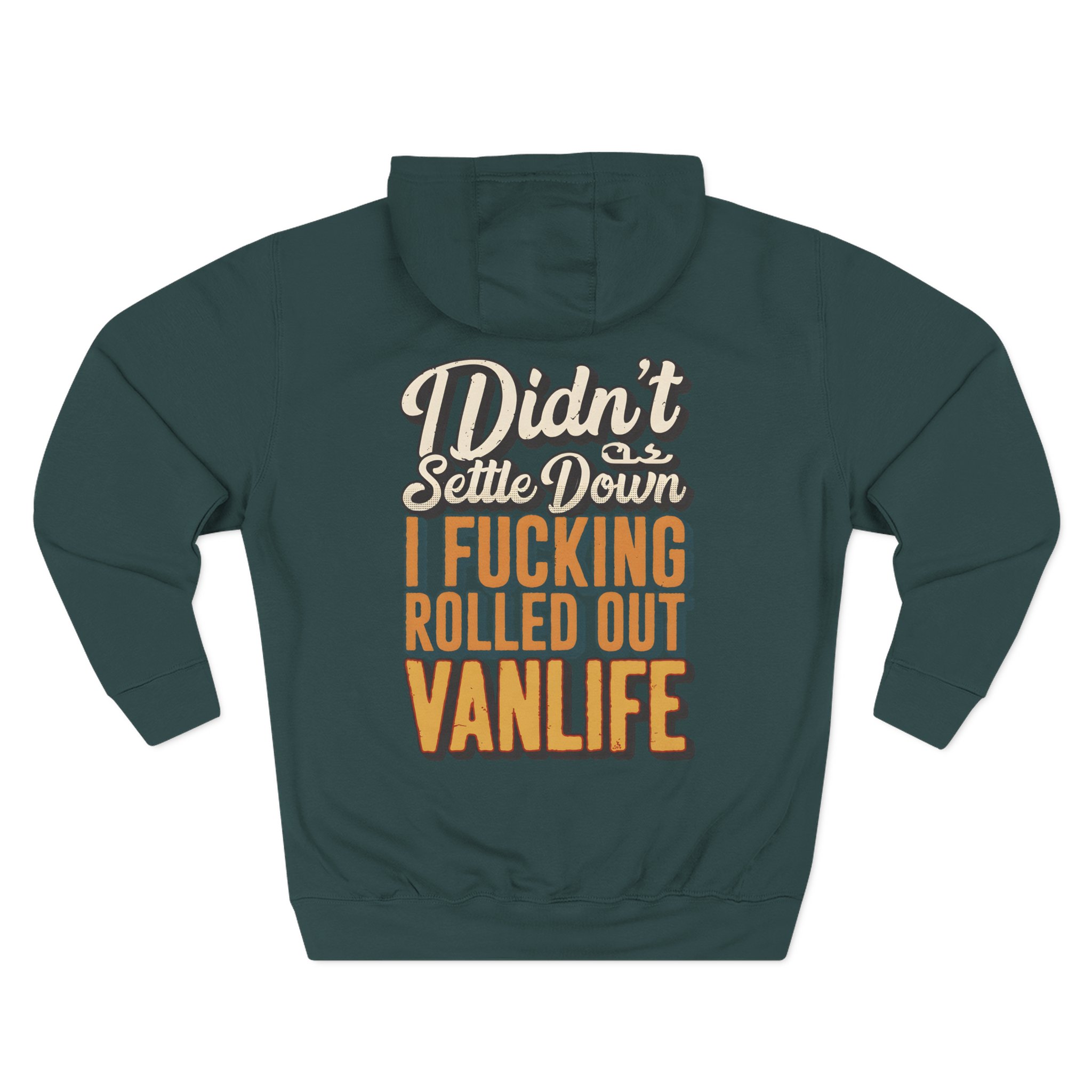 Three-Panel Fleece Hoodie - "Dind´t Settle Down" Design F**K-Line