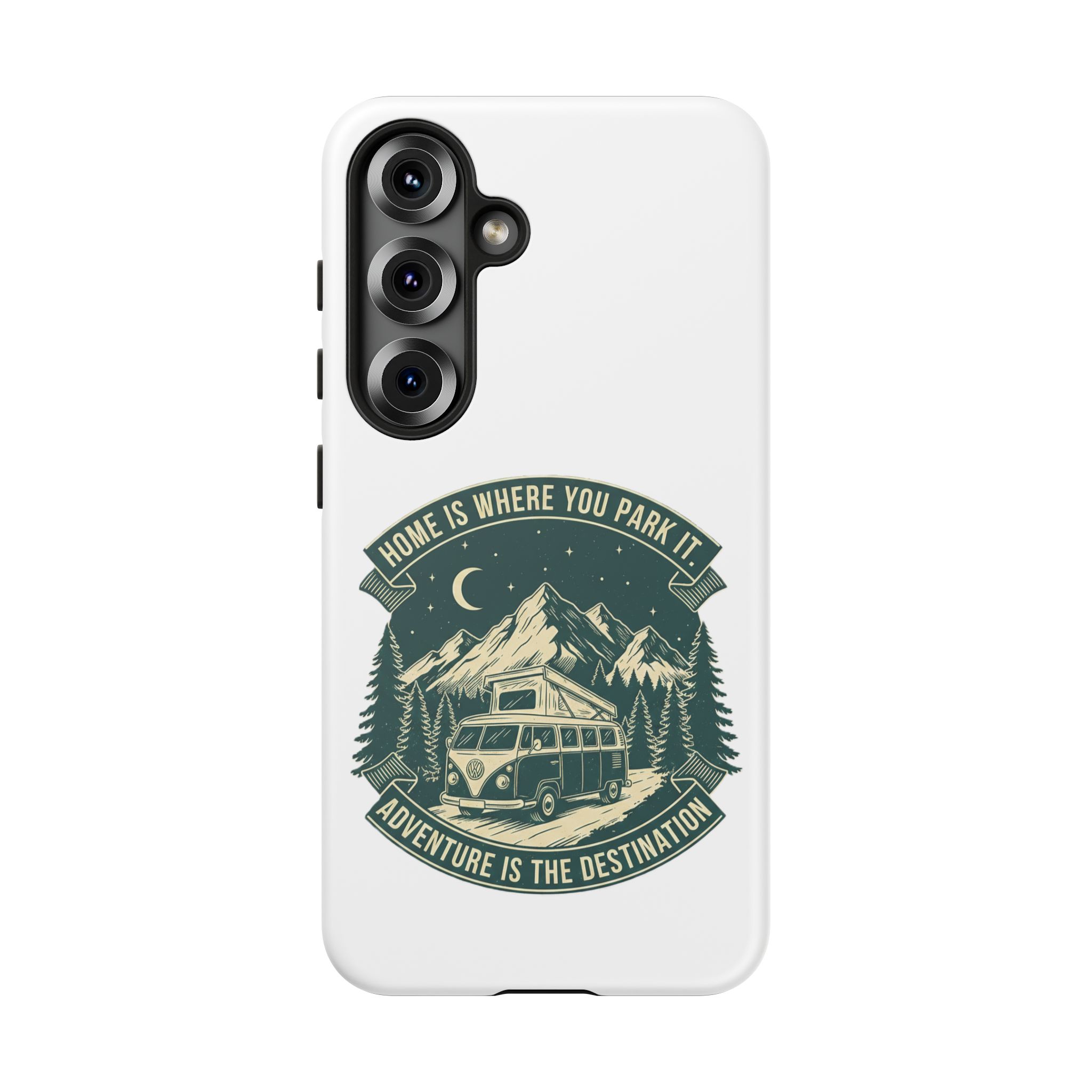 Phone Case — "Home Is Where You Park It-Adventure is the destination" Camper Van Design