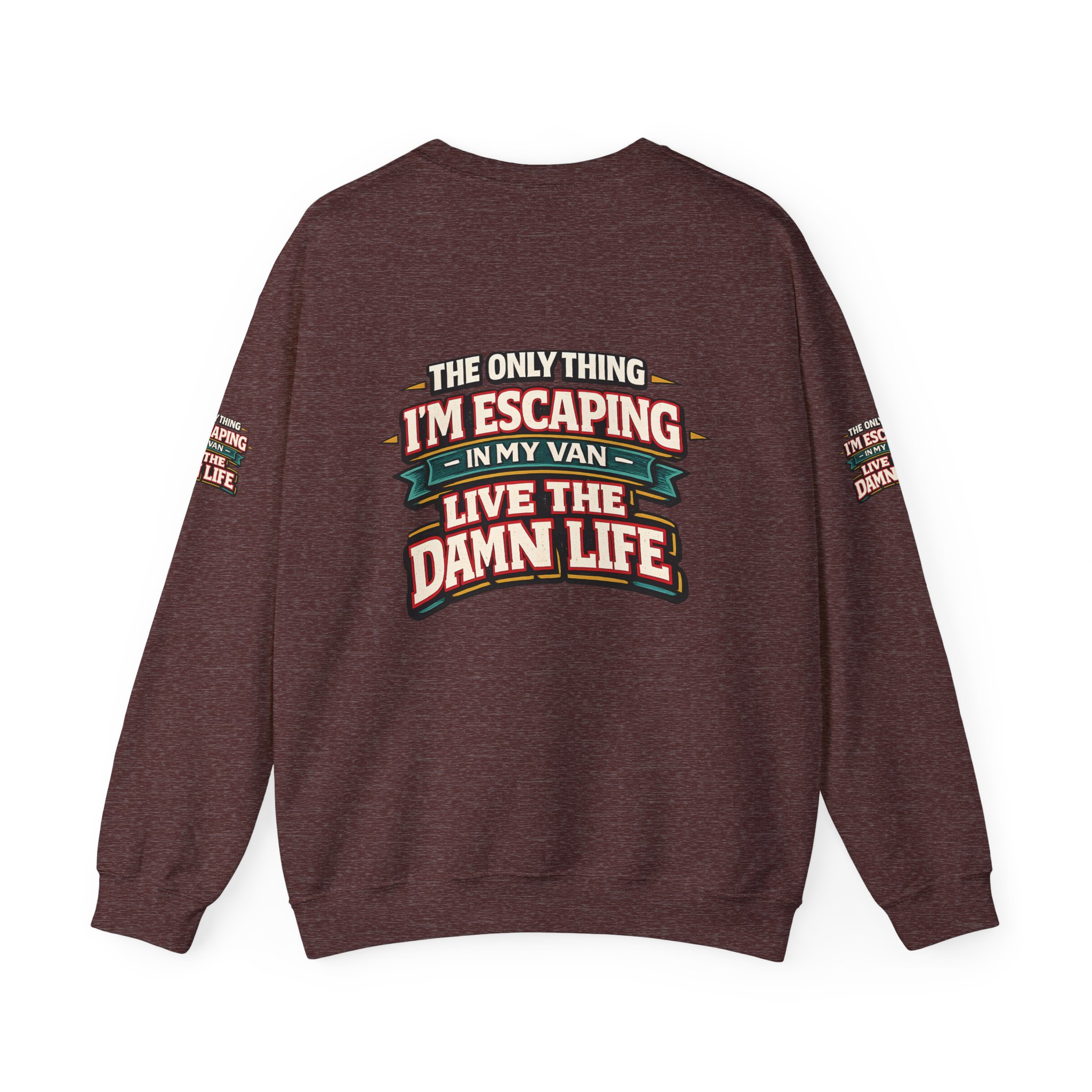 Unisex Heavy Blend™ Crewneck Sweatshirt — "The Only Thing I´m Escaping" Design F**K-Line
