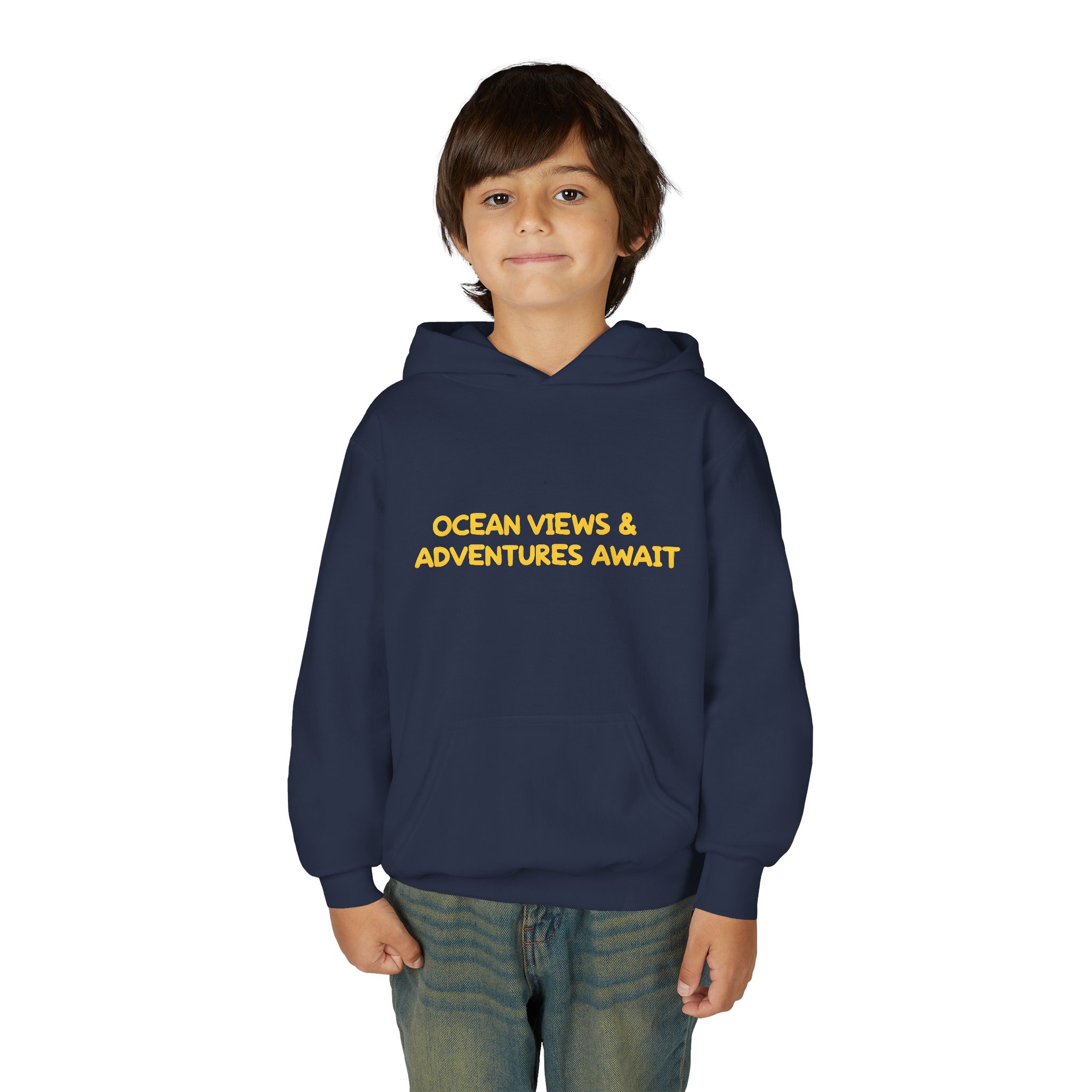 4690020353348125346_2048.jpeg Youth Hoodie(Gildan) – "Ocean Views-Adventures Awaits" (Design Sitcom-Line)