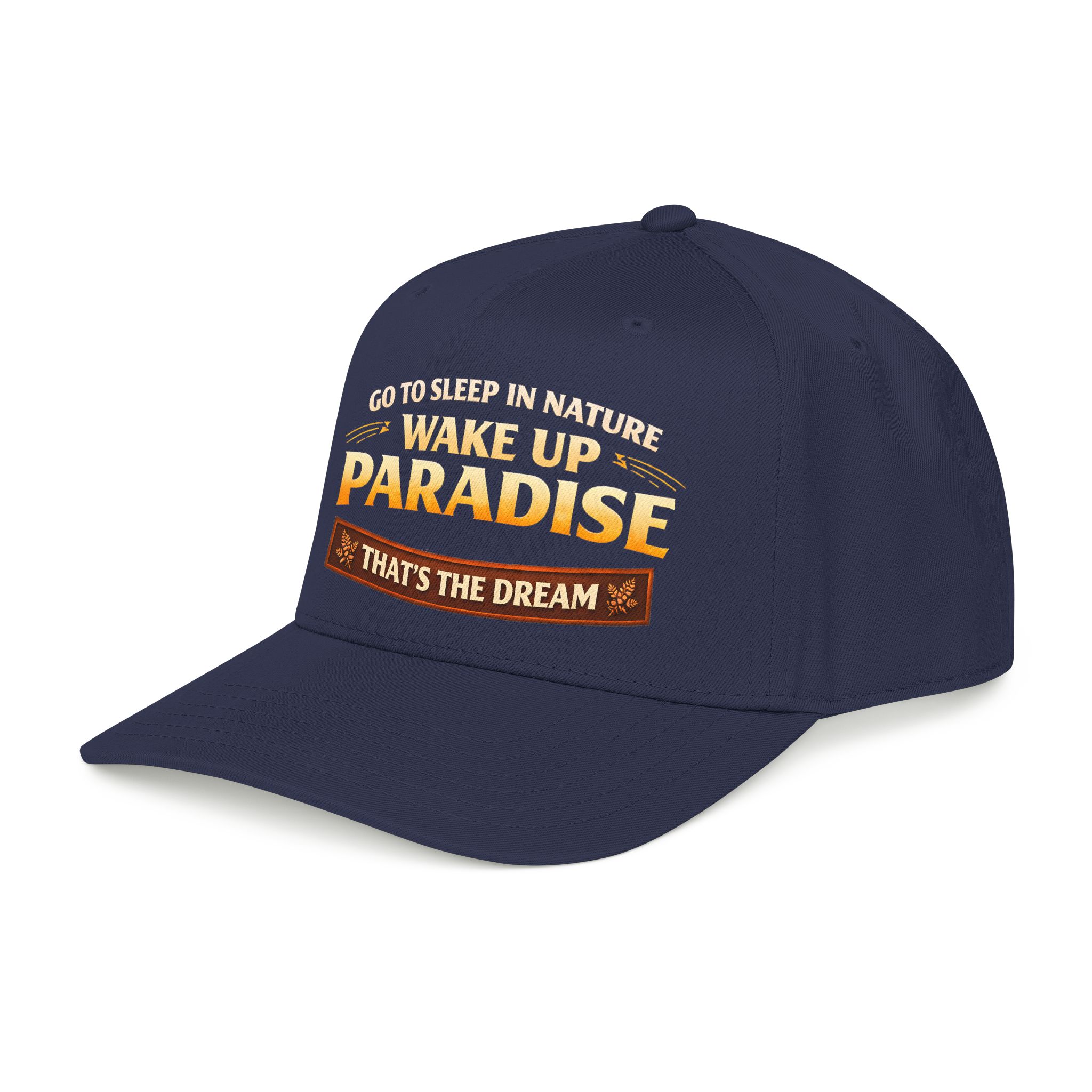 Baseball Cap - "Go sleep Nature-Wake Up Paradise" Design Scenic-Line
