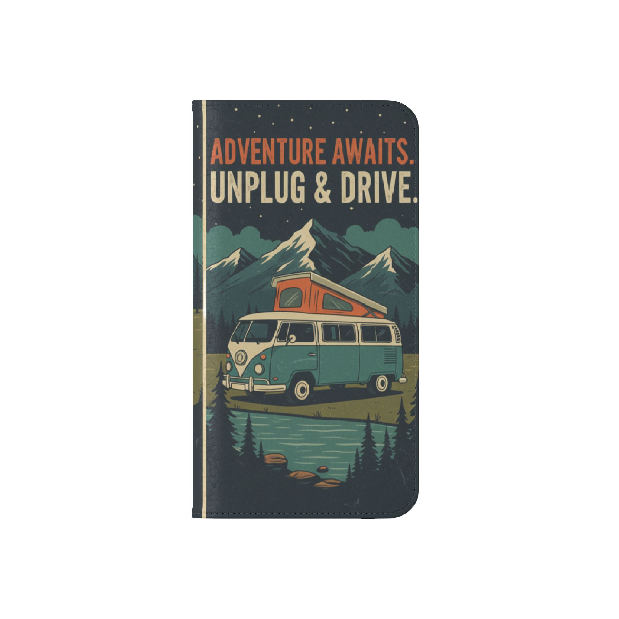 Flip Phone Case — "Fuel Your Journey, Not the Wifi" Wallet Cover
