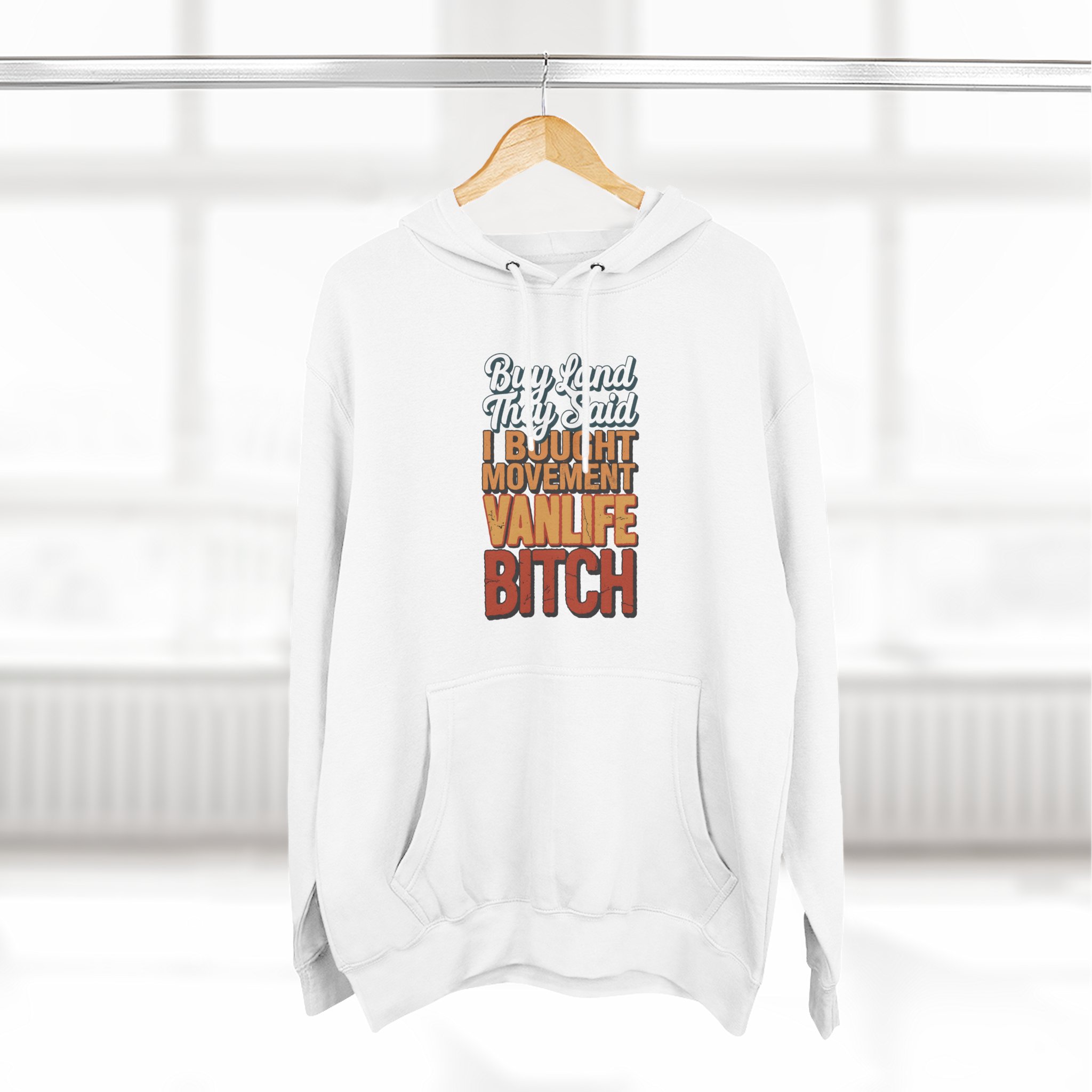 4710402422995534872_2048.jpeg Three-Panel Fleece Hoodie - "Buy Land They Said" Design F**K-Line