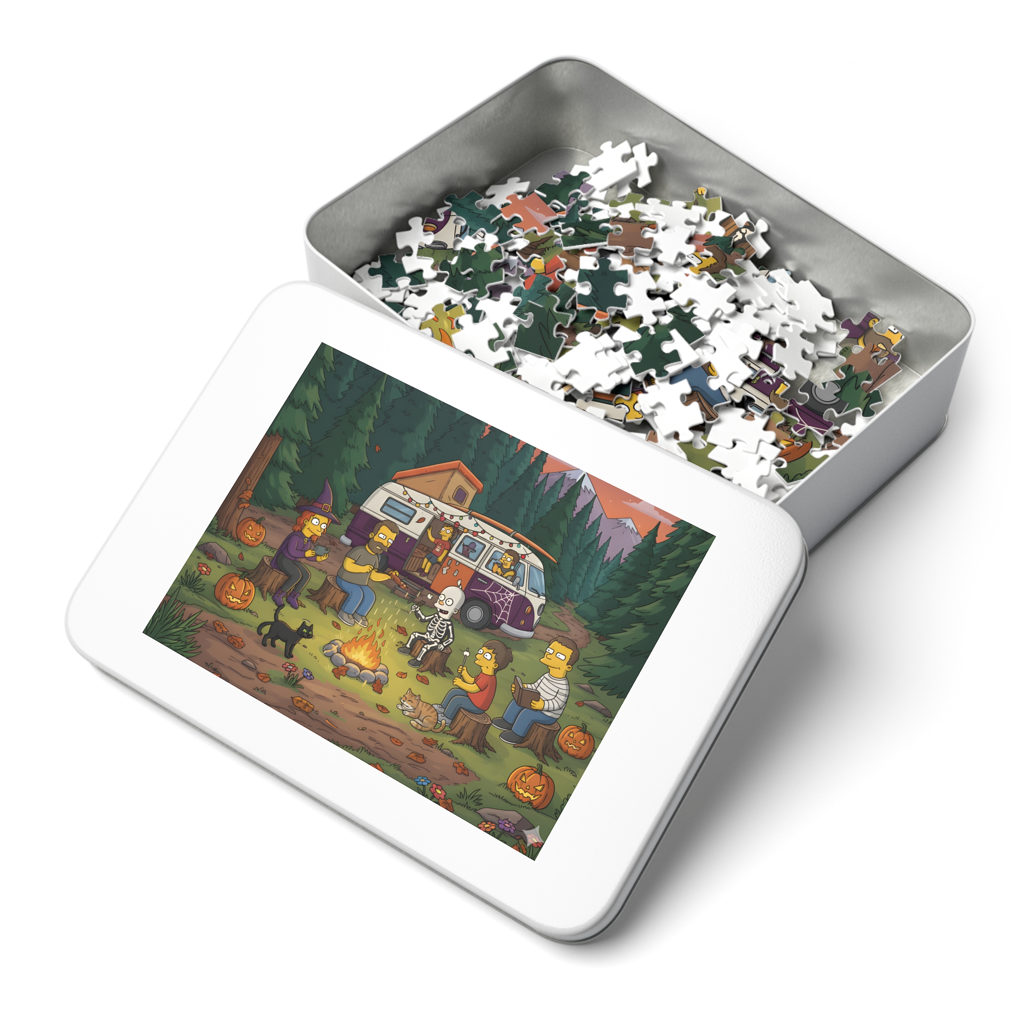 4712160892041063298_2048.jpeg Jigsaw Puzzle with Tin — Autumn Camping Jigsaw Halloween