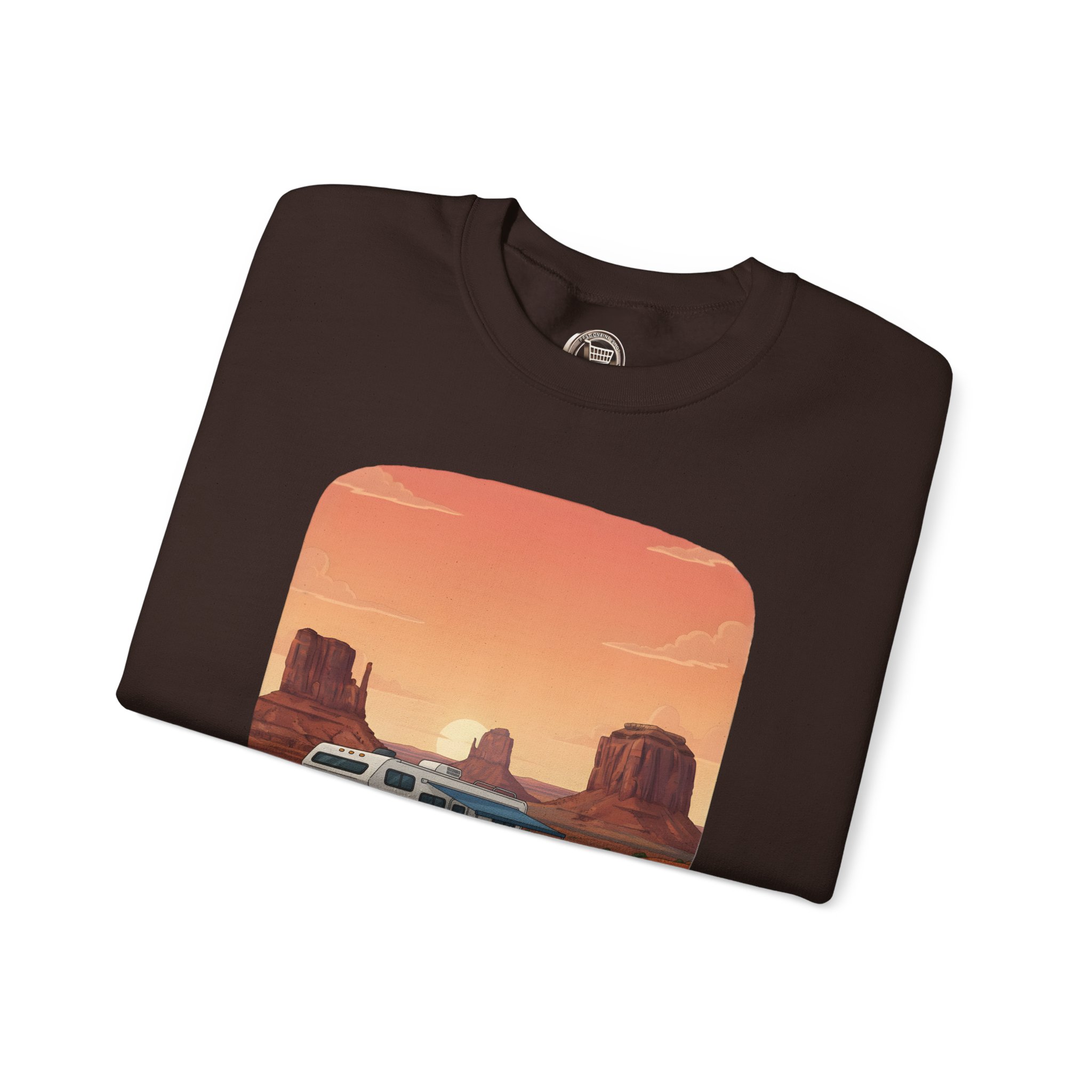 Unisex Heavy Blend™ Crewneck Sweatshirt — "Life Is A Journey-Not A Destination" Design Sitcom-Line
