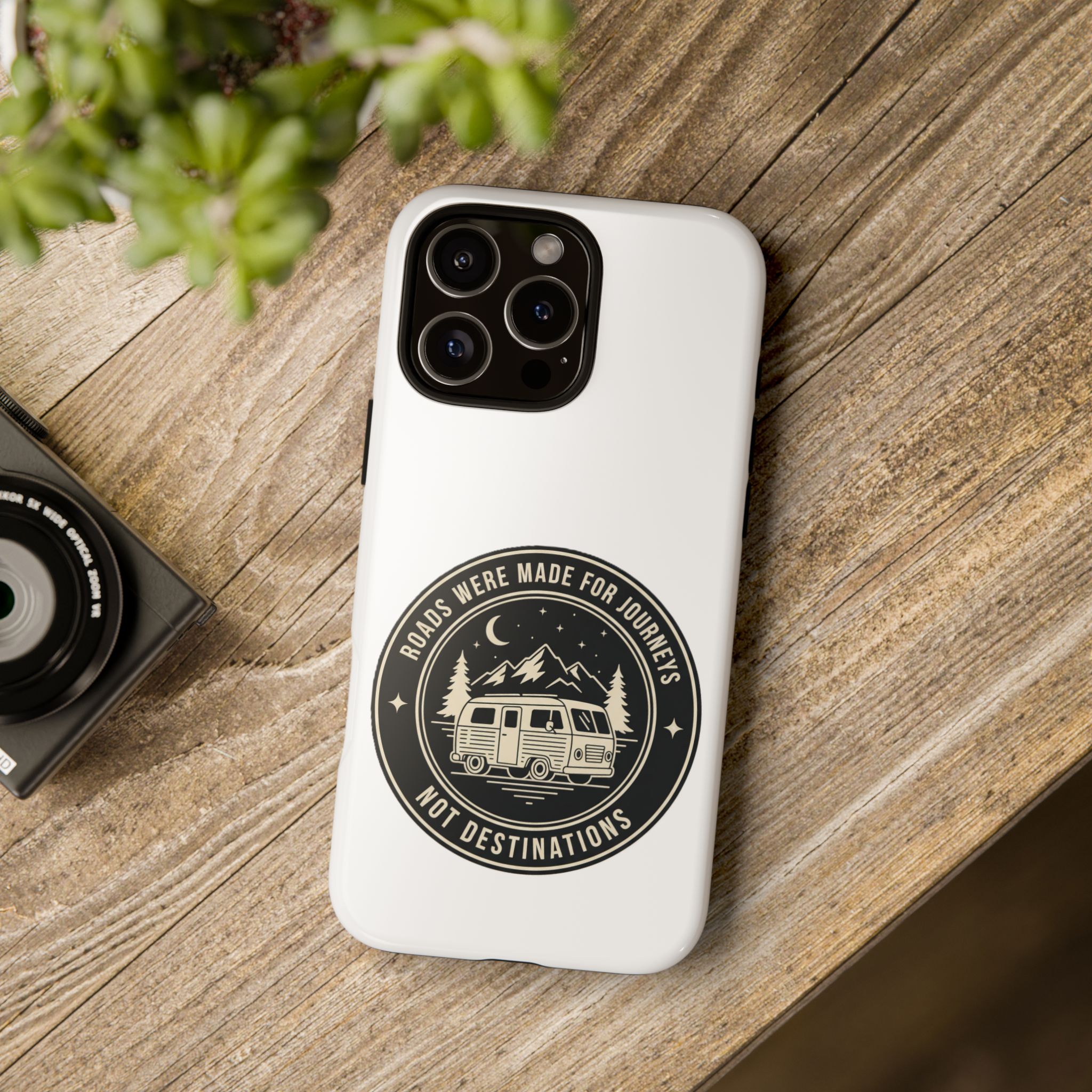 Phone Case — "ROAD WHERE MADE FOR JOURNEYS-NOT DESTINATIONS" Camper Van Design