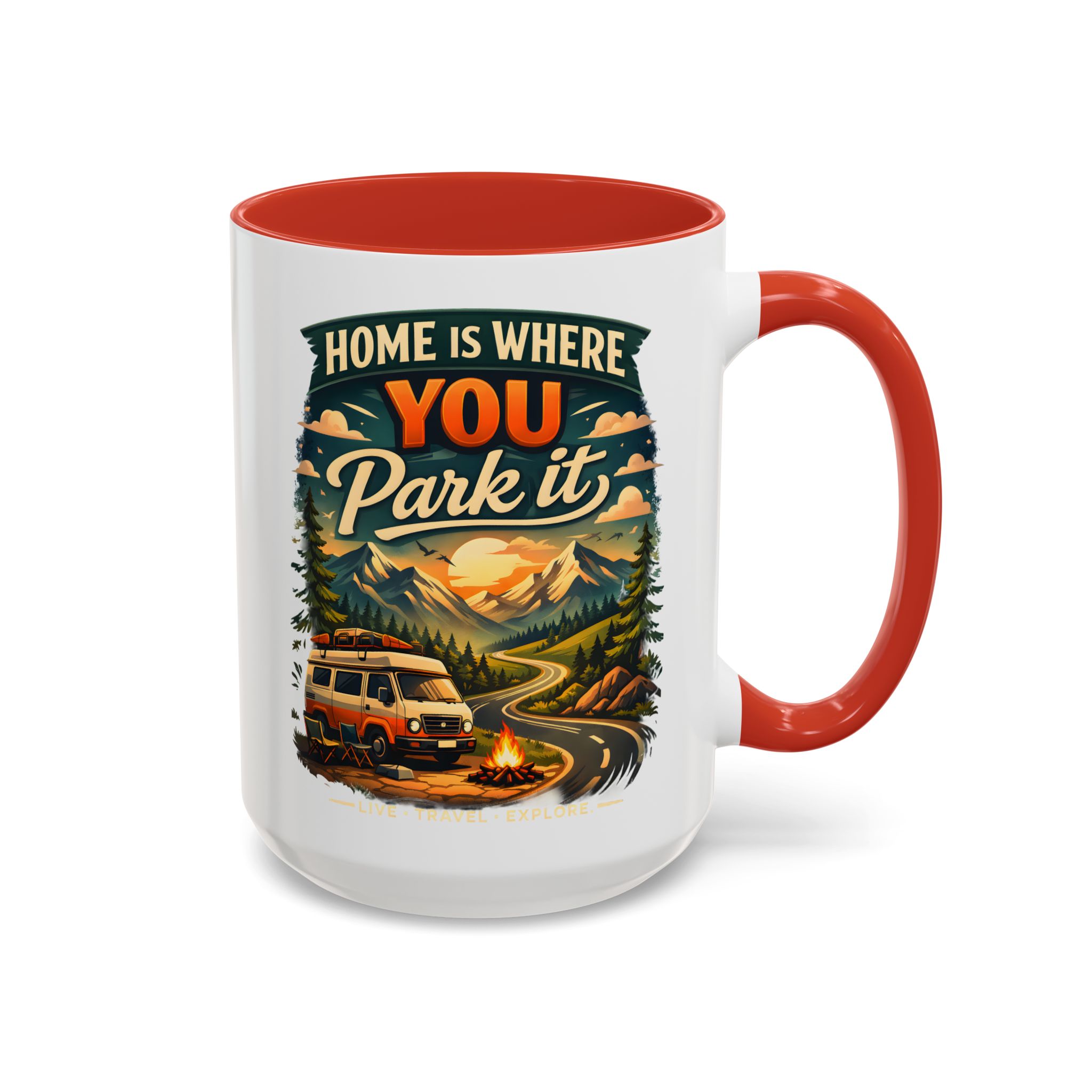 4724113483594653527_2048.jpeg Accent Coffee Mug (11, 15oz) — "Home Is Where You Park It" Design Scenic-Line