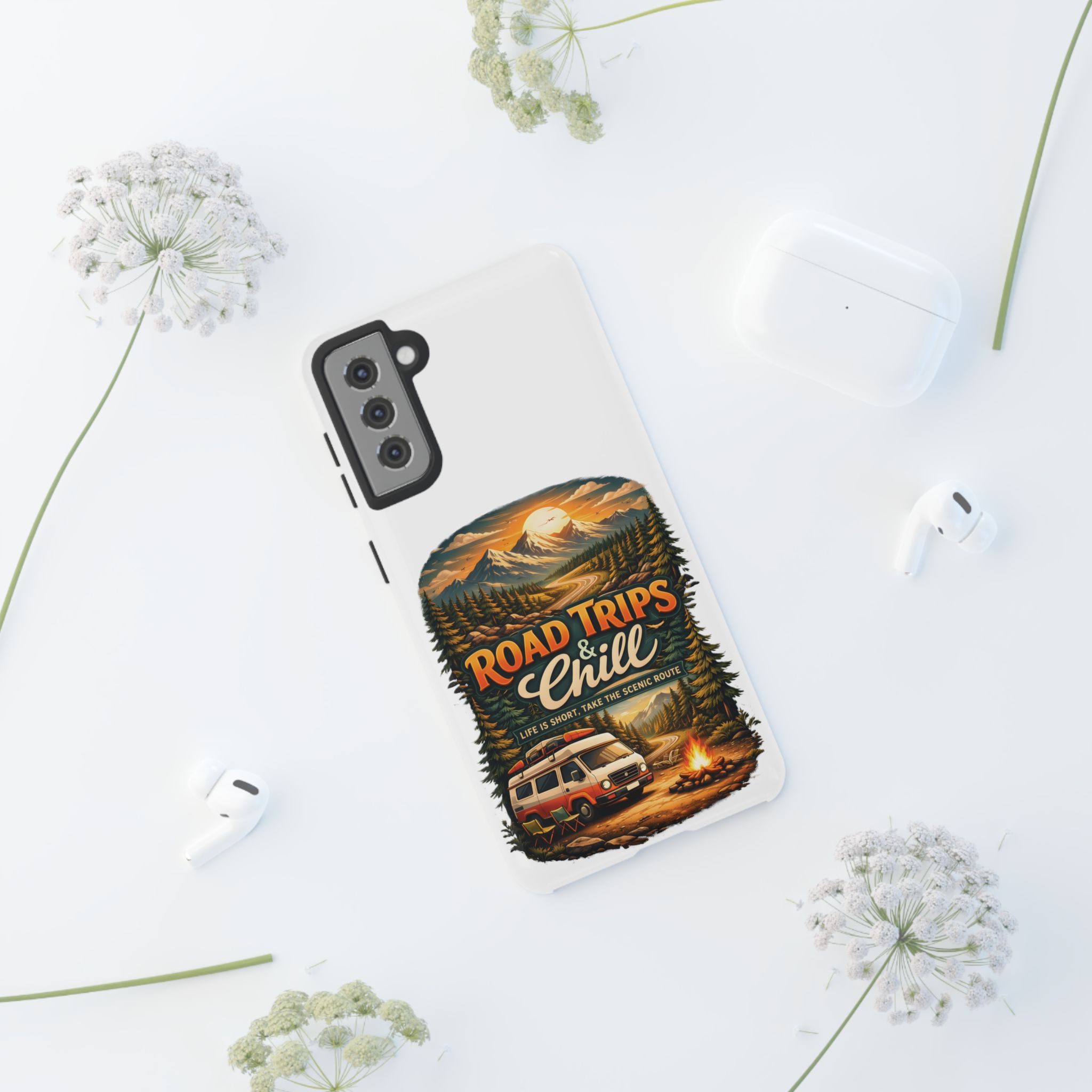 Phone Case — "Road Trips and Chill" (Design Scenic-Line)
