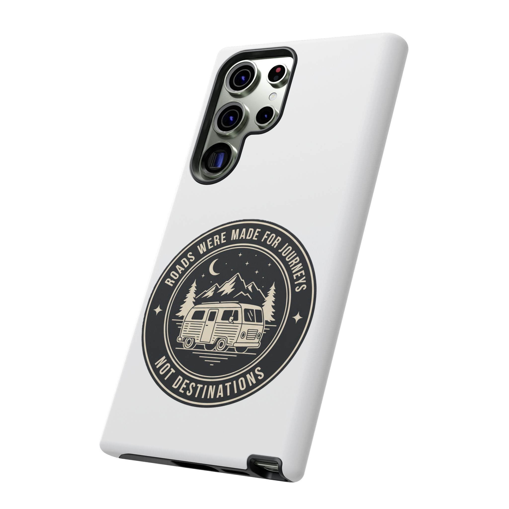 Phone Case — "ROAD WHERE MADE FOR JOURNEYS-NOT DESTINATIONS" Camper Van Design