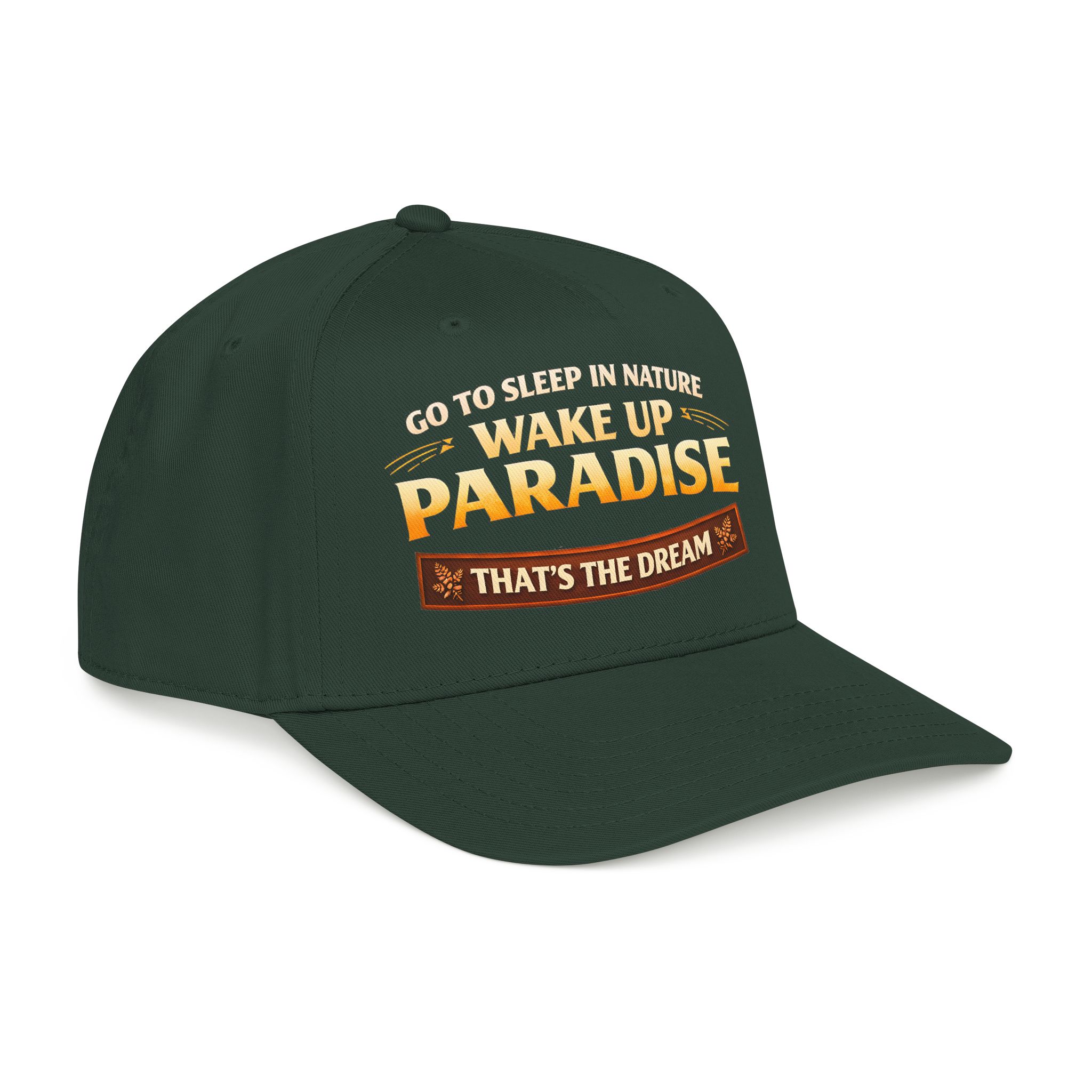 Baseball Cap - "Go sleep Nature-Wake Up Paradise" Design Scenic-Line