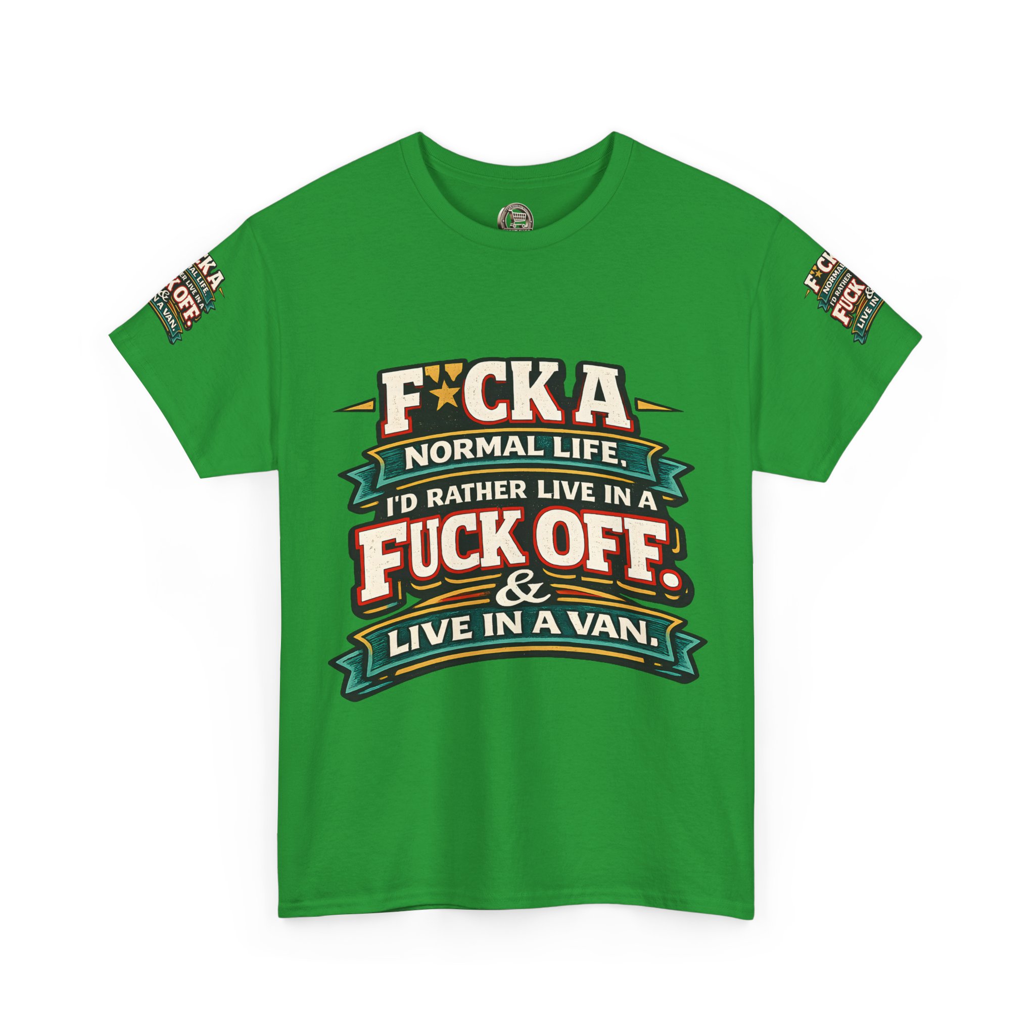 Unisex Heavy Cotton Tee — "Fuck A Normal Life" Design F**K-Line