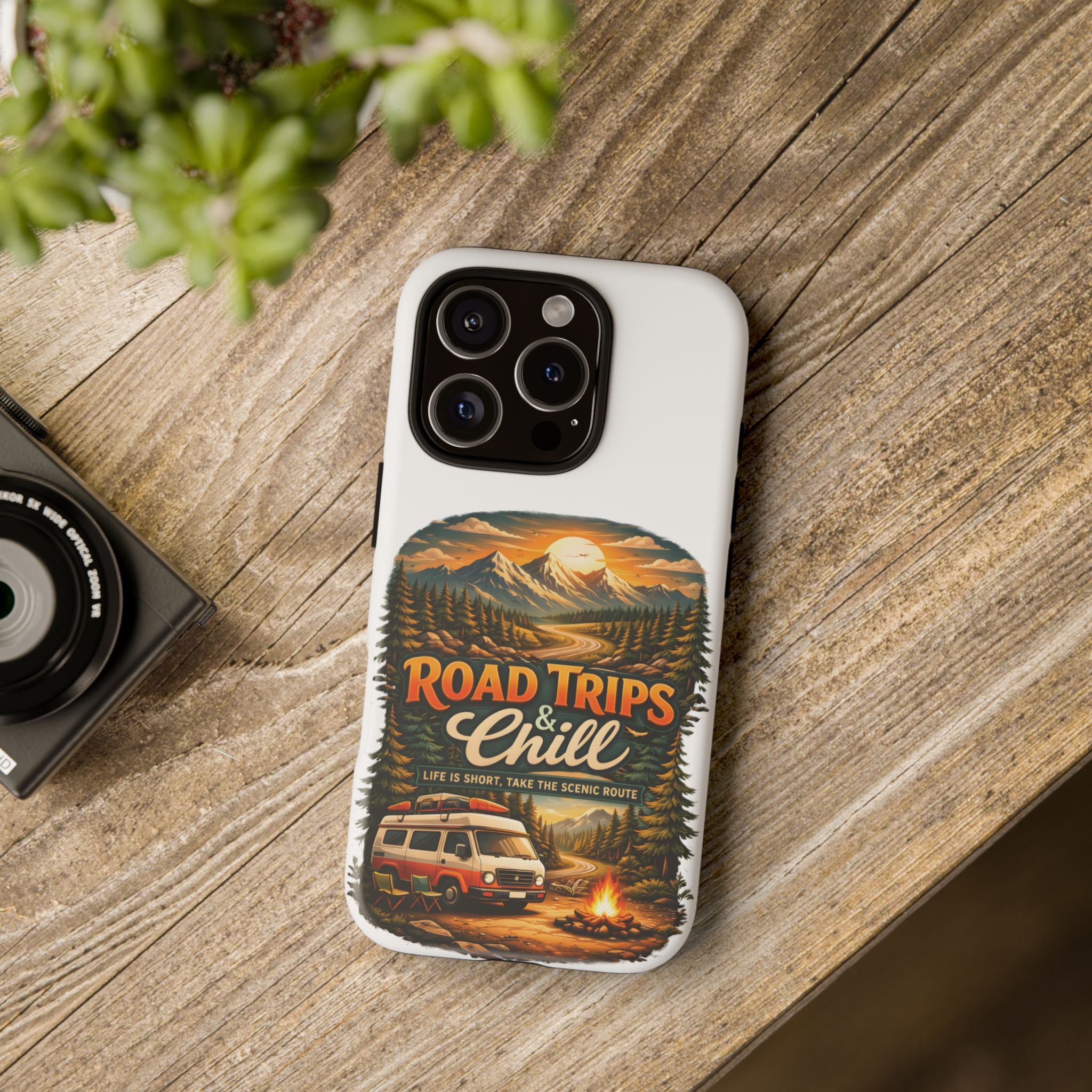 Phone Case — "Road Trips and Chill" (Design Scenic-Line)