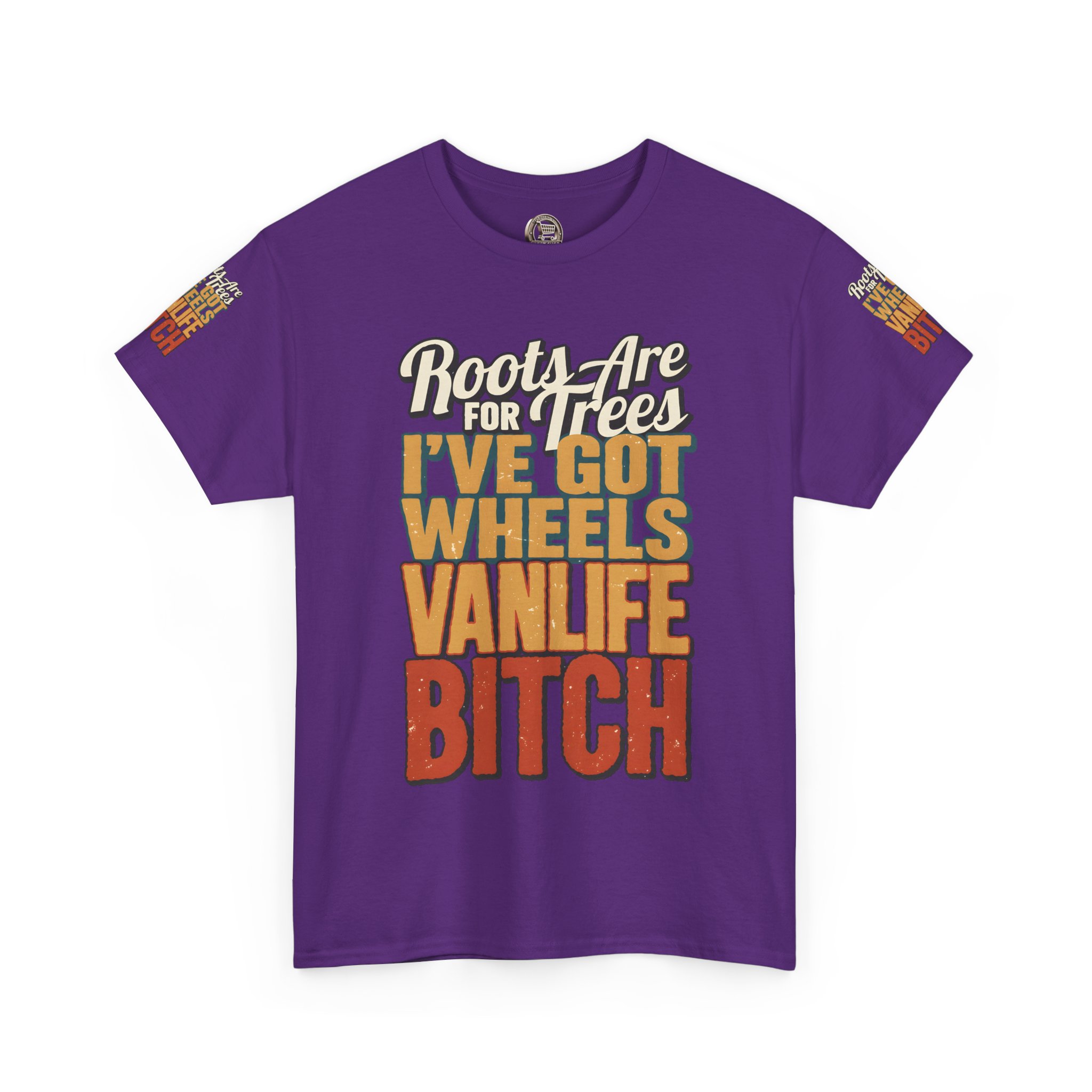 Unisex Heavy Cotton Tee — "Roots Are For Trees" Design F**K-Line