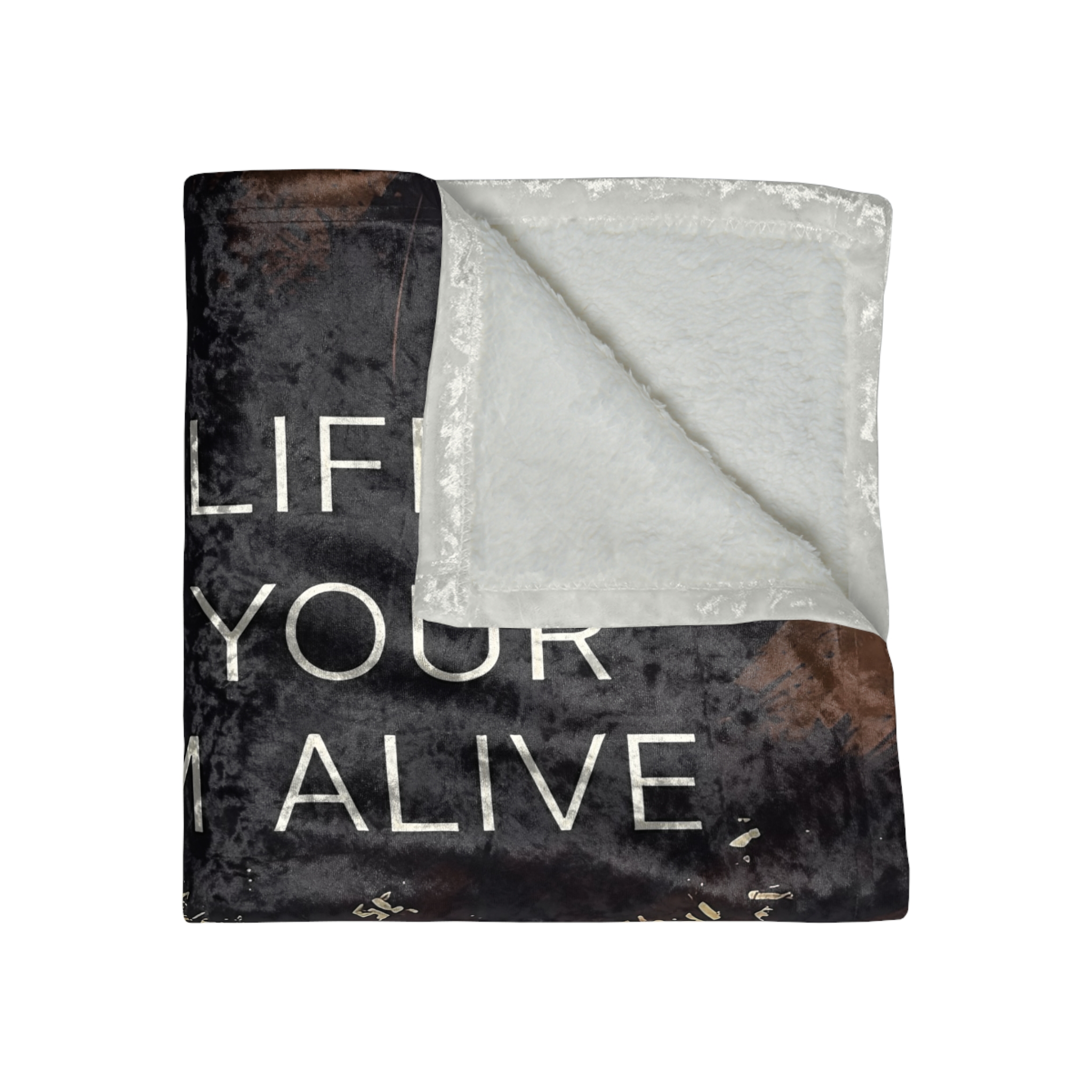 Crushed Velvet Blanket — "Vanlife Keep Your Dream Alive" Vintage Camper Throw