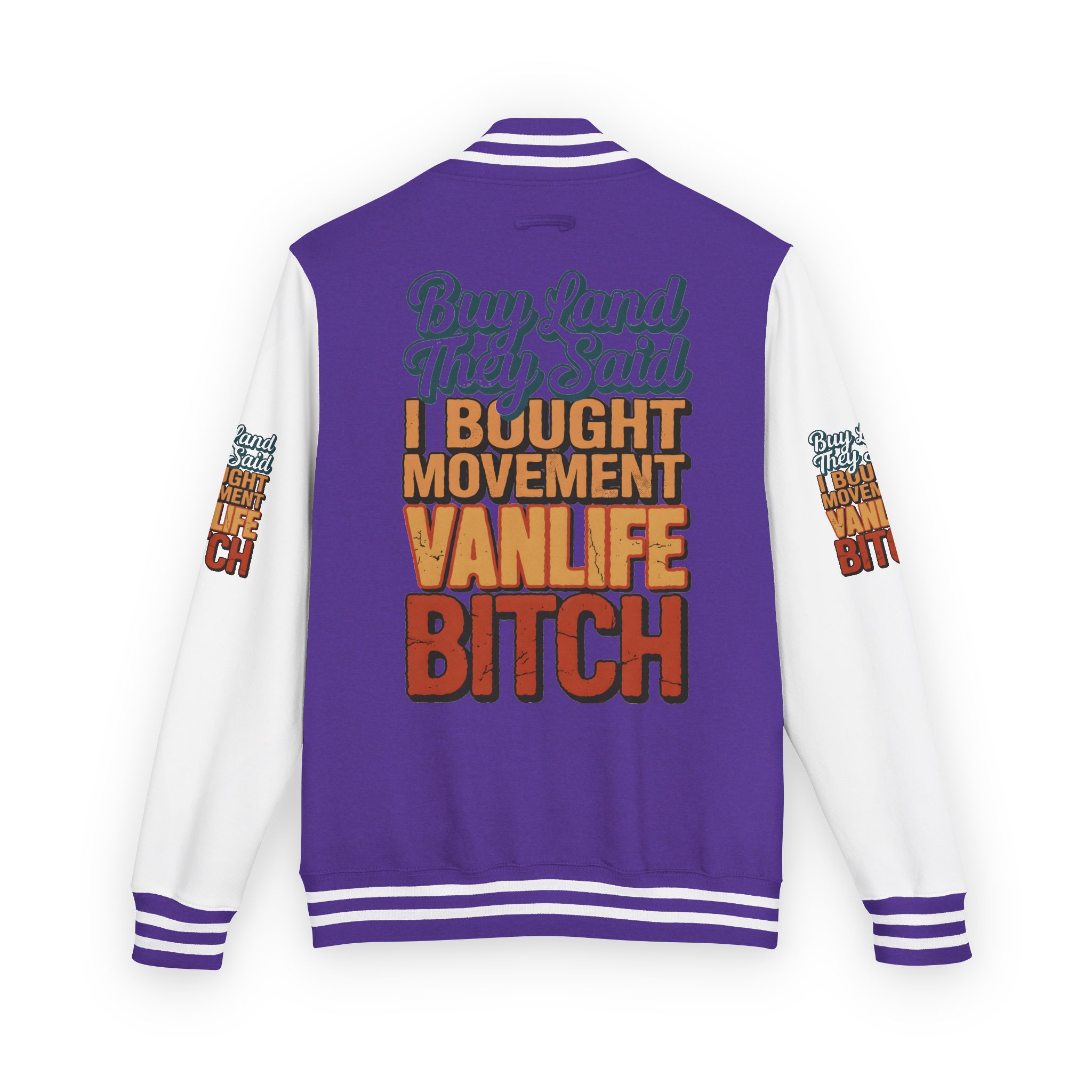 4759669153944350611_2048-1.jpeg Unisex Heavyweight Letterman Jacket — "Buy Land They Said" Design F**K-Line
