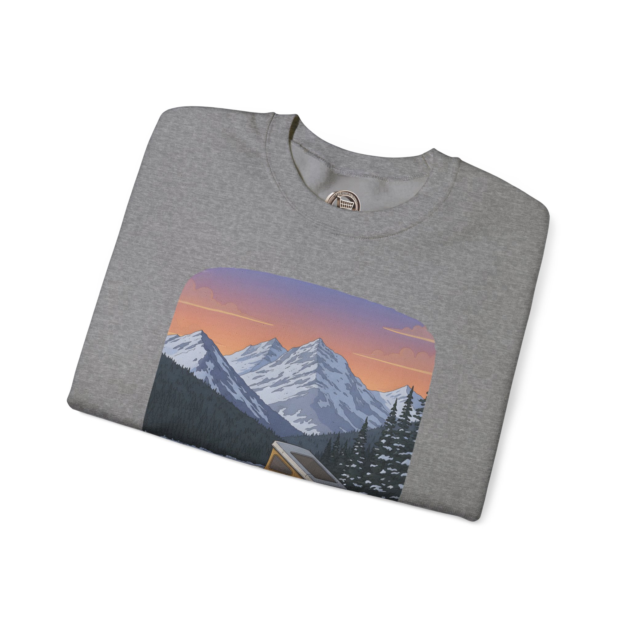 Unisex Heavy Blend™ Crewneck Sweatshirt — "Chase The Views-Not The Crowds"" Design Sitcom-Line