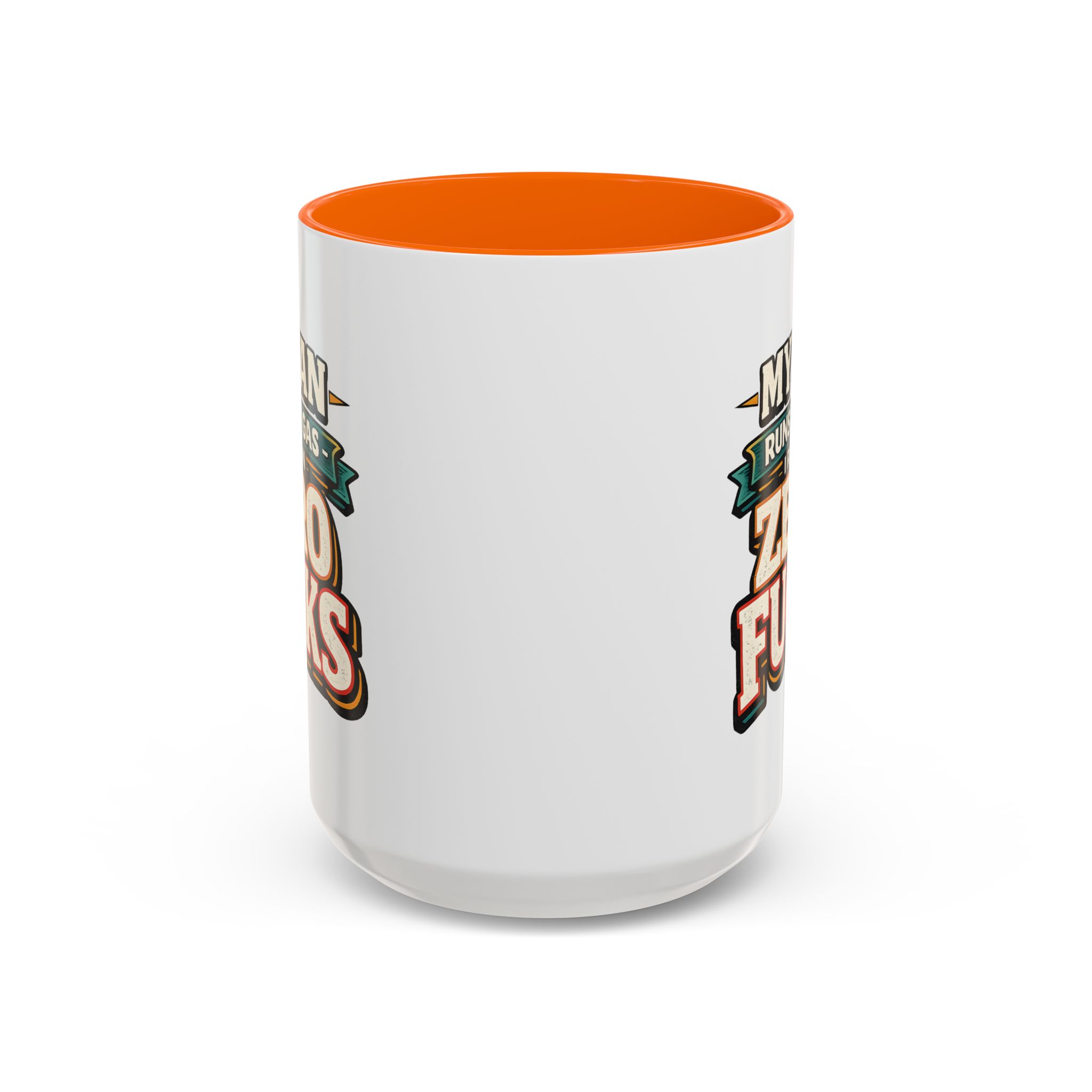 Accent Coffee Mug (11, 15oz) — "My Van Runs On Gas" Design F**K-Line