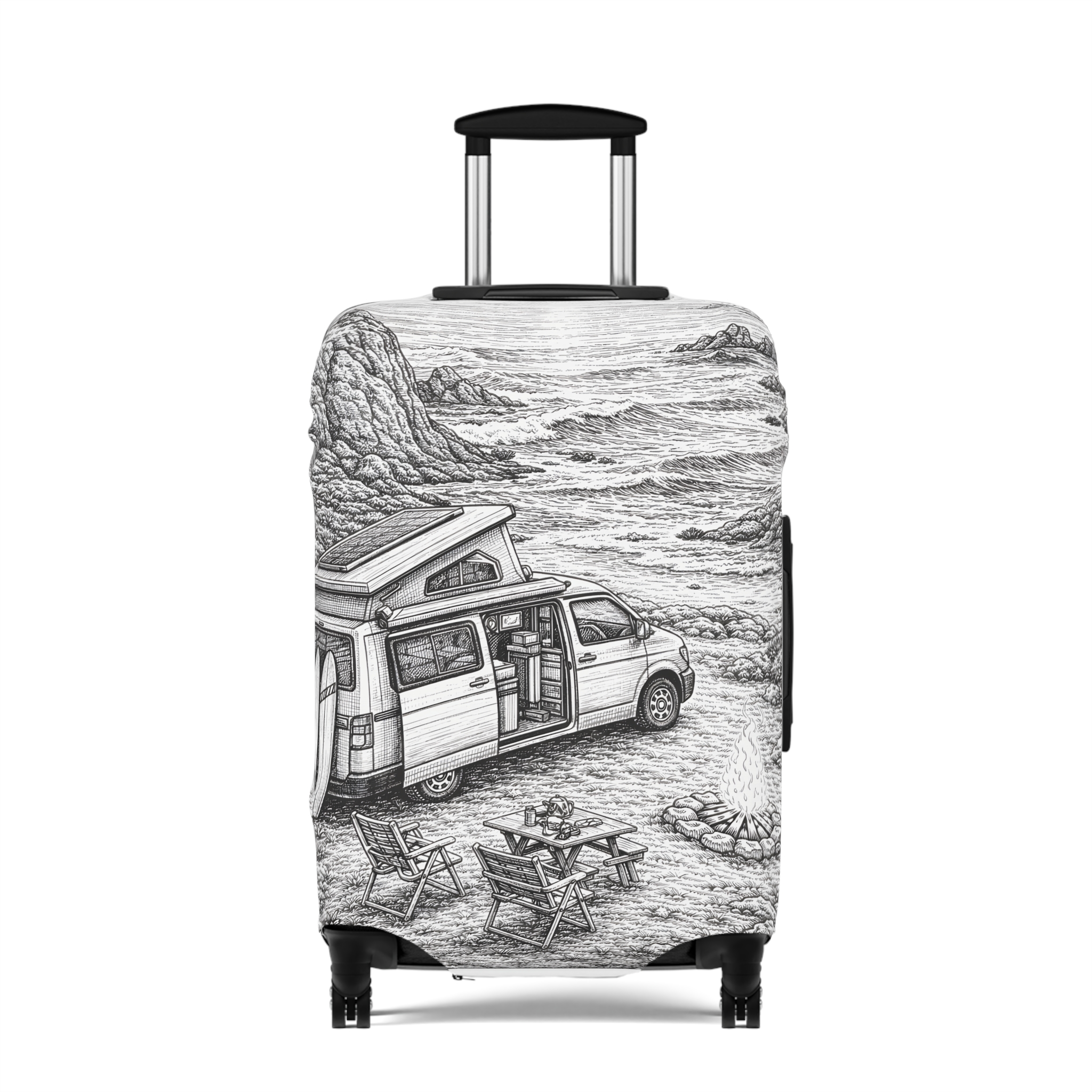 4780110292466372624_2048.jpeg Luggage Cover — Adventure Camper Sketch Travel Suitcase