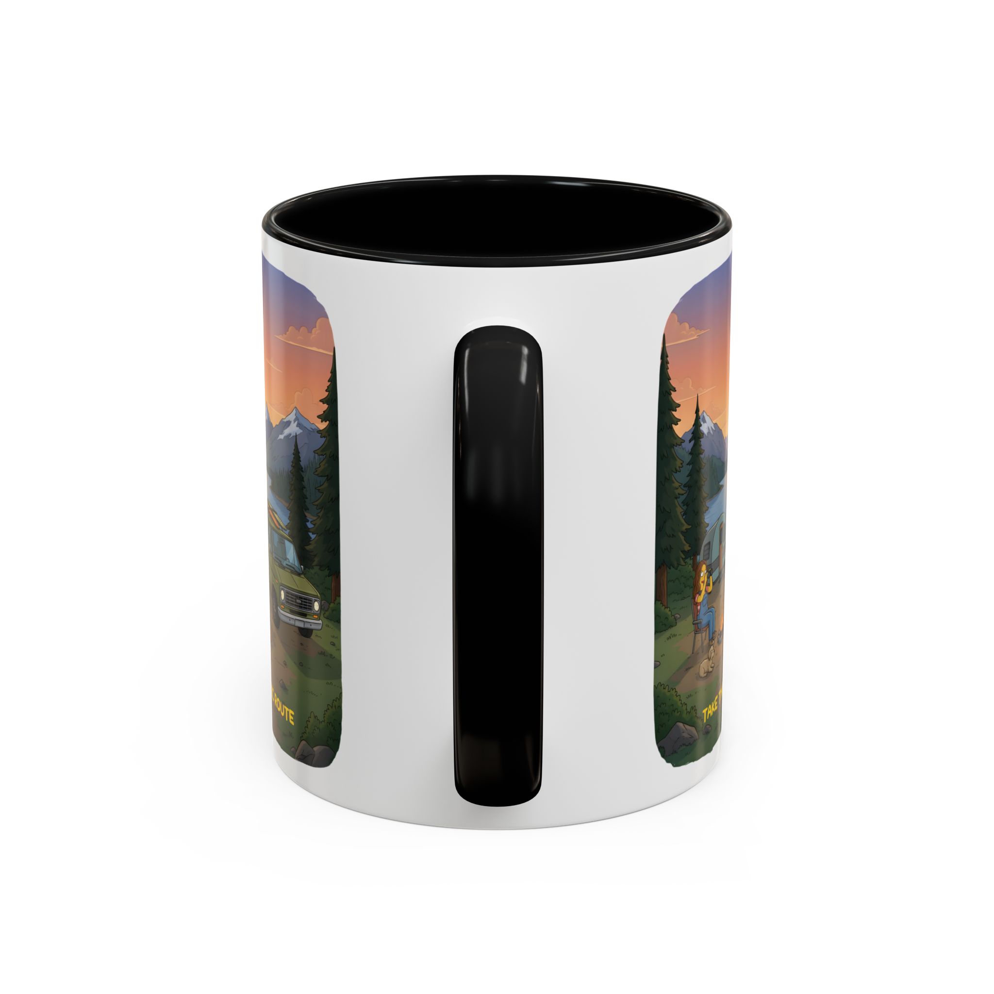 4785906337897702955_2048.jpeg Accent Coffee Mug (11, 15oz) — "Take The Scenic Route" Design Sitcom-Line