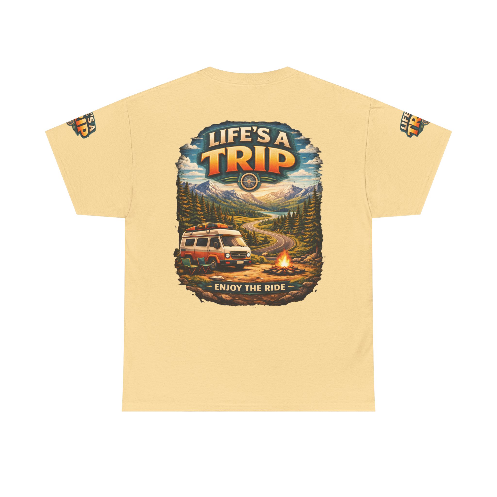 4788771974866307495_2048.jpeg Unisex Heavy Cotton Tee — "Live´s A Trip-Enjoy The Ride" Design Scenic-Line