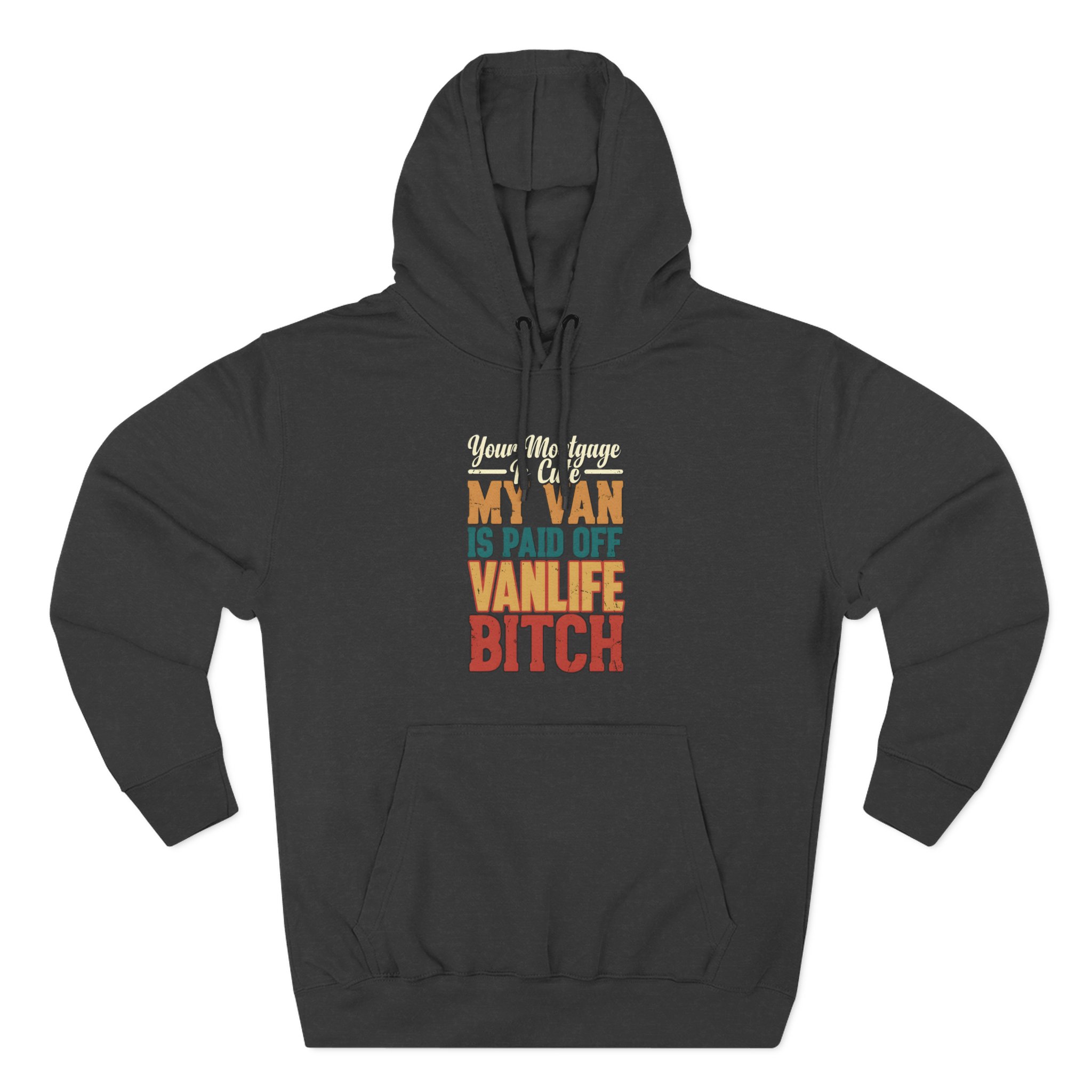 Three-Panel Fleece Hoodie - "Your Mortgage Is Cute" Design F**K-Line