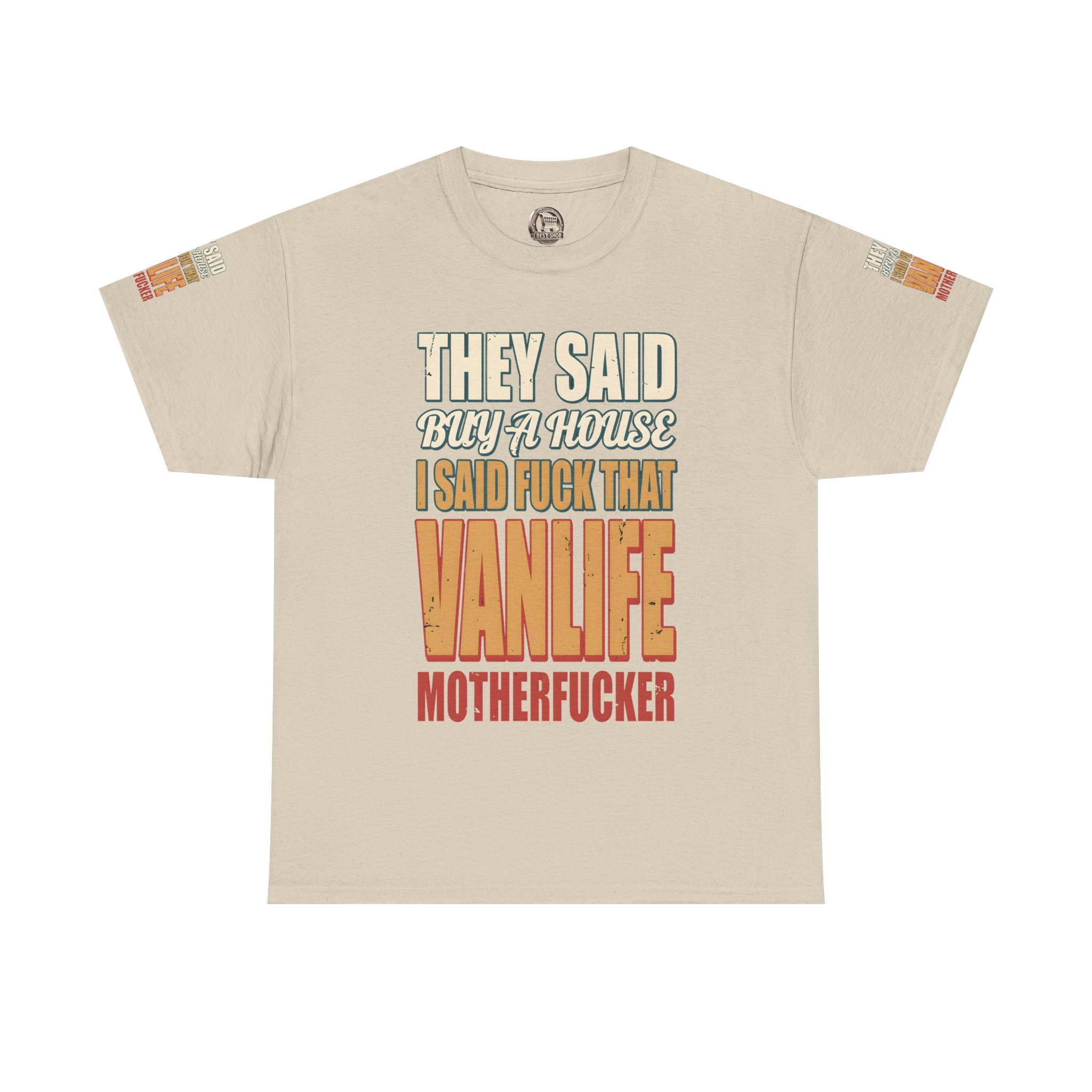 4818796096485424088_2048.jpeg Unisex Heavy Cotton Tee — "They Said Buy A House" Design F**K-Line