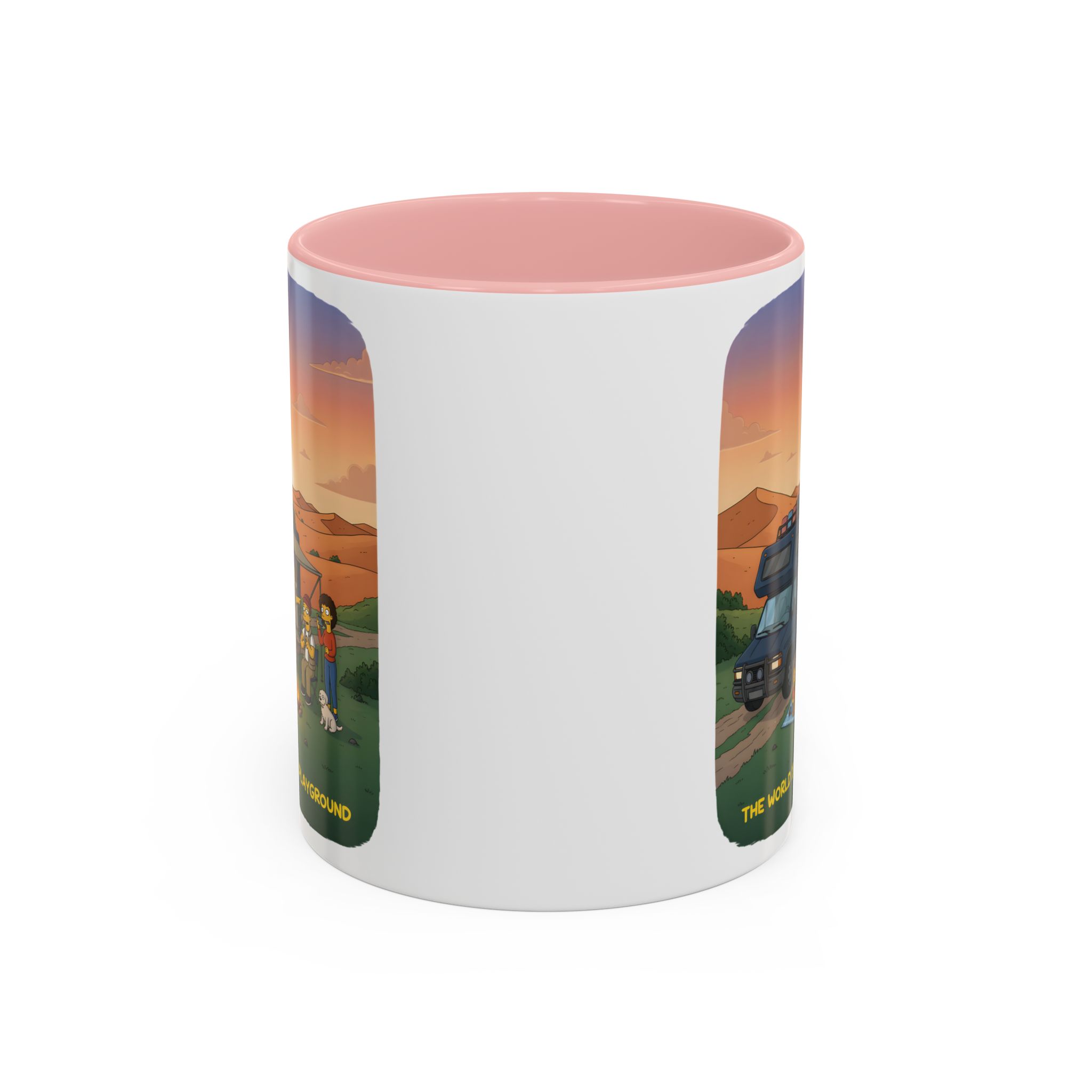 Accent Coffee Mug (11, 15oz) — "The World Is Your playground" Design Sitcom-Line