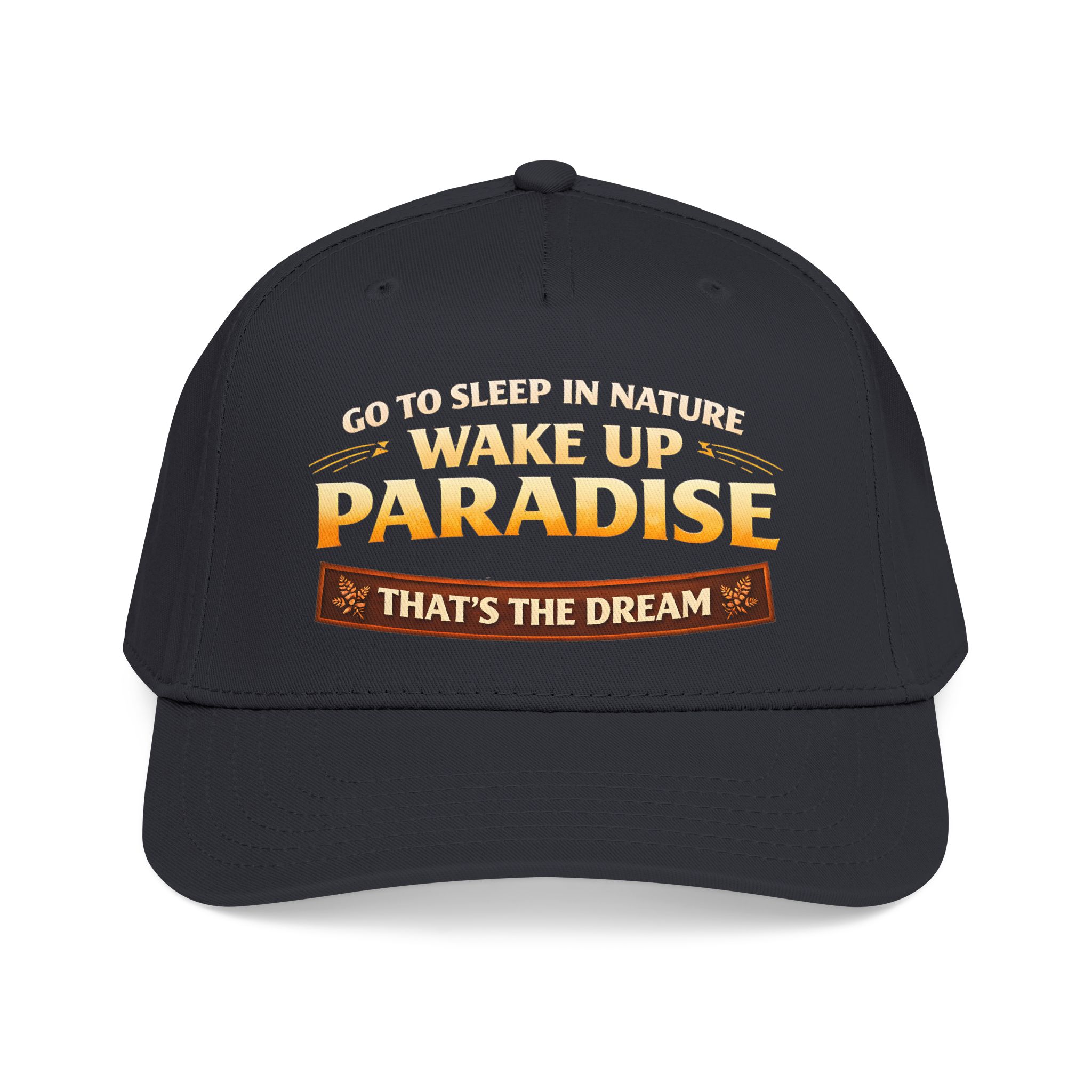 Baseball Cap - "Go sleep Nature-Wake Up Paradise" Design Scenic-Line